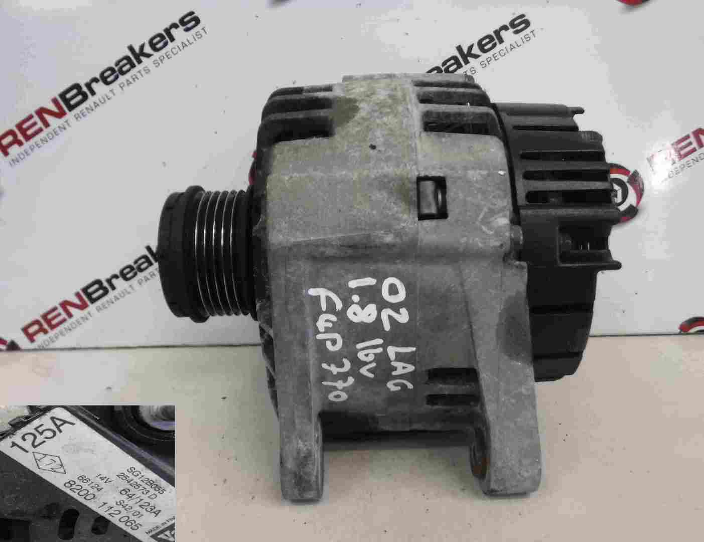 Renault Laguna 2001-2005 1.8 16v Alternator F4P 770