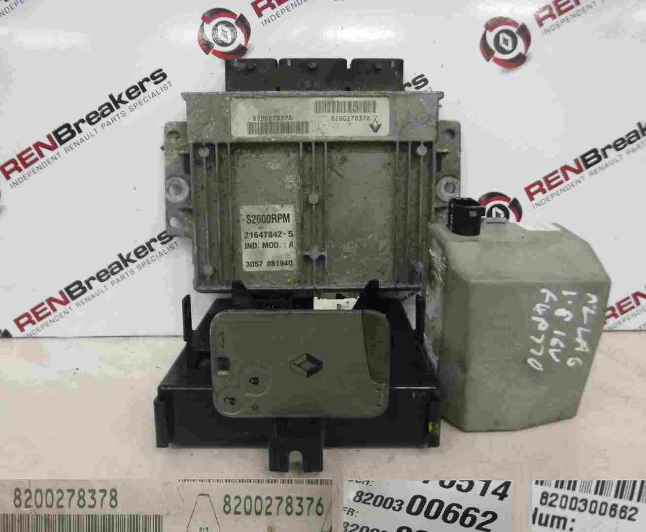 Renault Laguna 2001-2005 1.8 16v ECU SET UCH BCM + Key Card