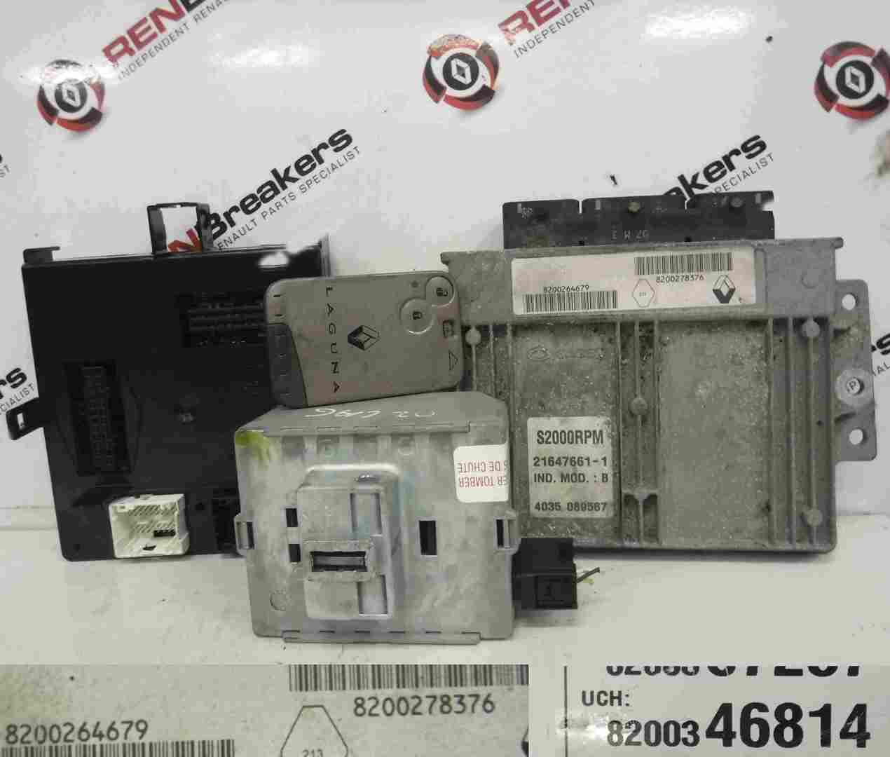 Renault Laguna 2001-2005 1.8 16v ECU SET UCH BCM Immobiliser + Key Card