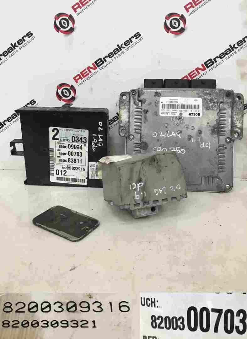 Renault Laguna 2001-2005 1.9 DCi ECU SET UCH BCM Steering Lock + Key Card
