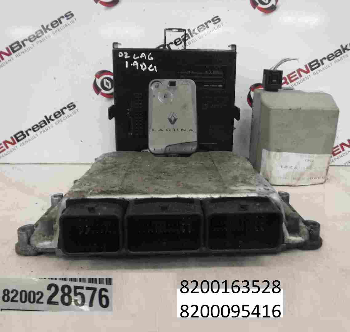Renault Laguna 2001-2005 1.9 dCi ECU SET UCH BCM Immobiliser + Key Card