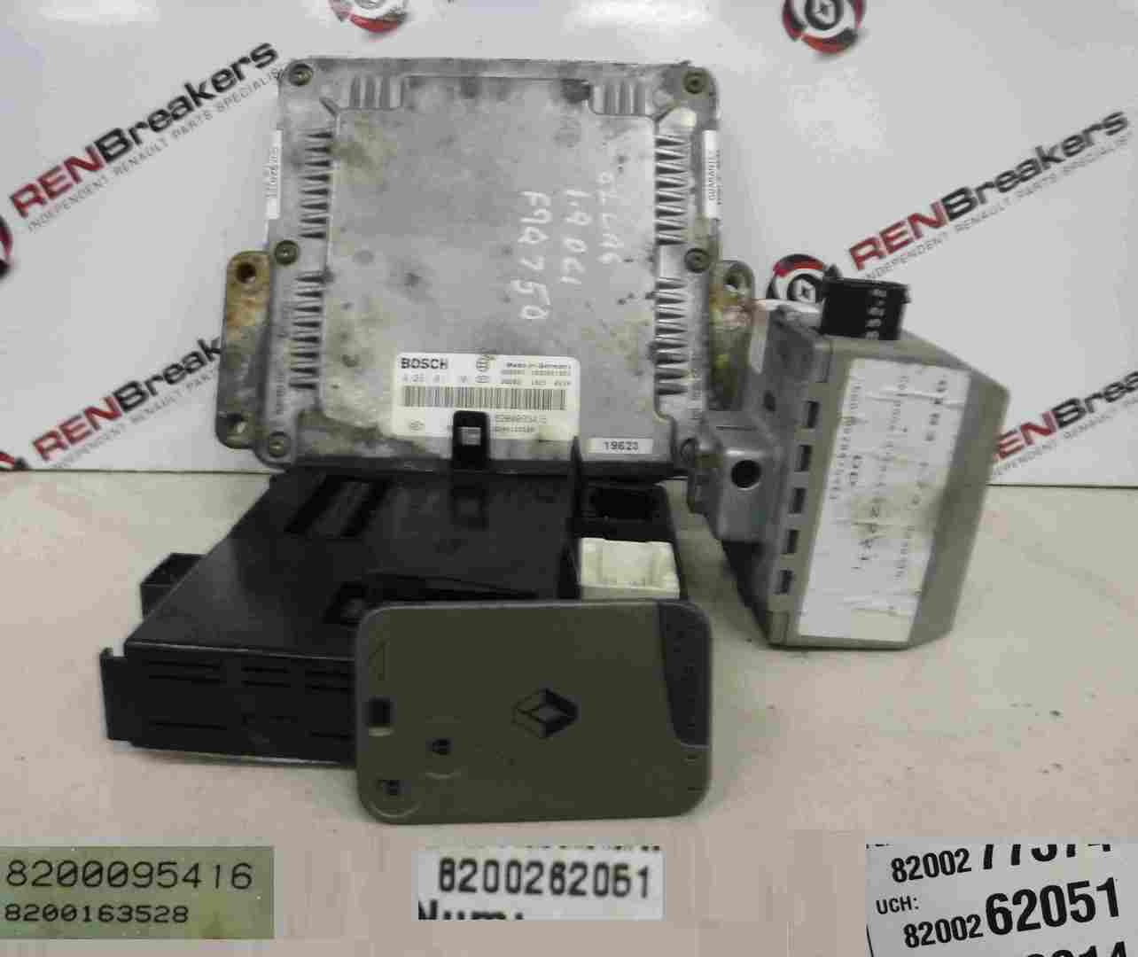 Renault Laguna 2001-2005 1.9 dCi ECU SET UCH BCM Immobiliser + Key Card