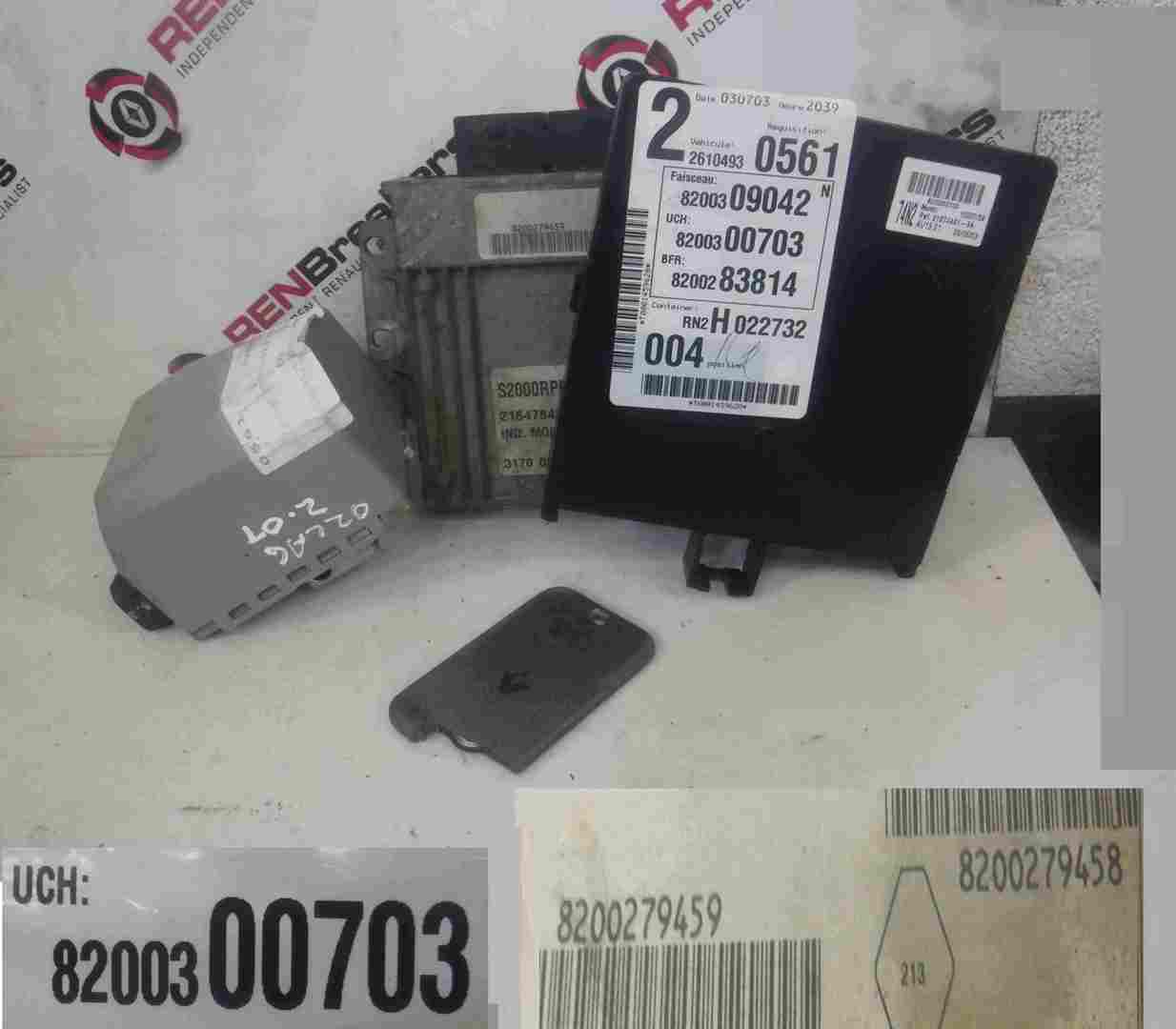 Renault Laguna 2001-2005 2.0 Turbo ECU SET UCH BCM Immobiliser 8200300703