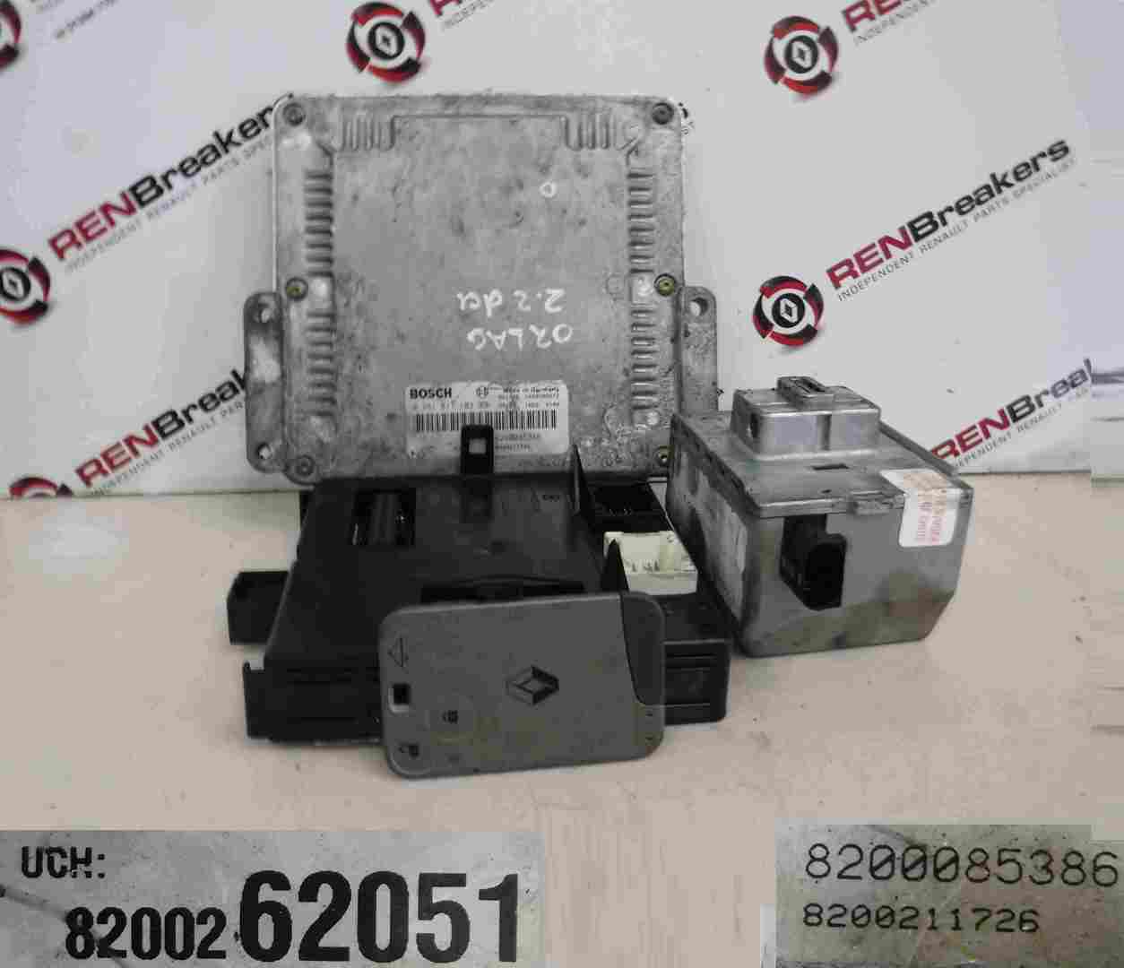 Renault Laguna 2001-2005 2.2 dCi ECU SET UCH BCM Immobiliser   Key Card