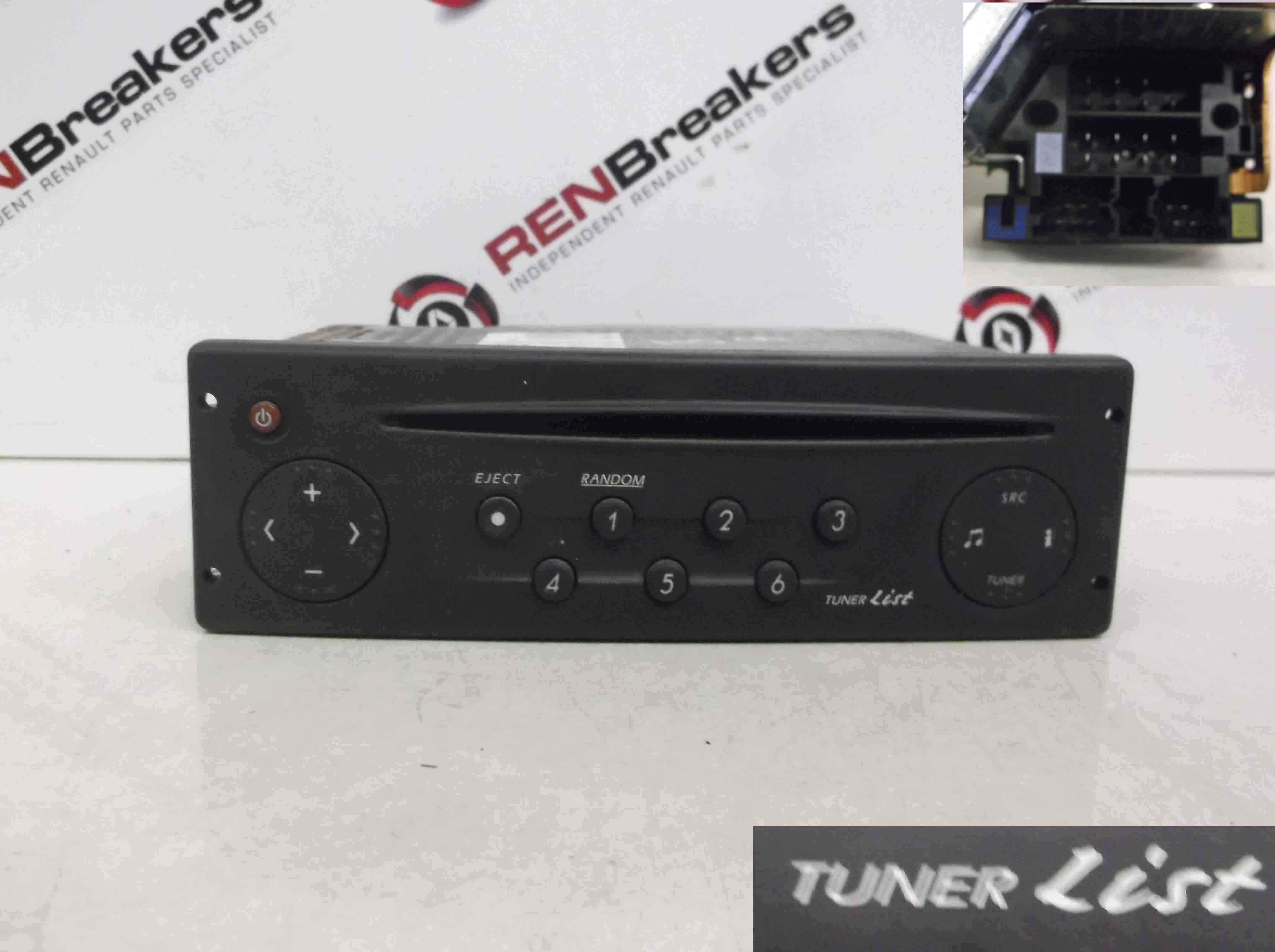 Renault Megane Scenic 20032008 CD Player Radio Tuner List Code