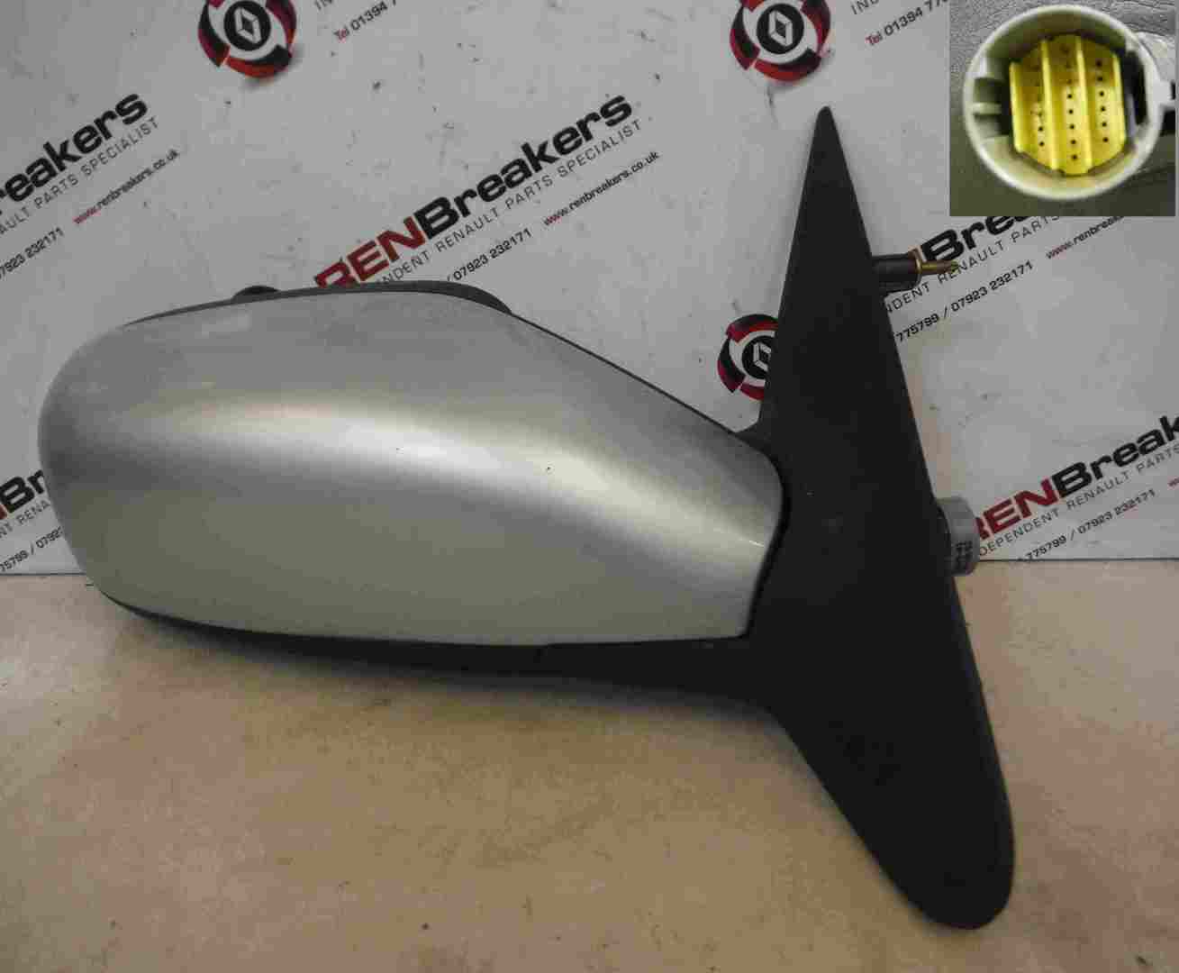 Renault Laguna 2001-2005 Drivers OS Wing Miror Silver TEB64