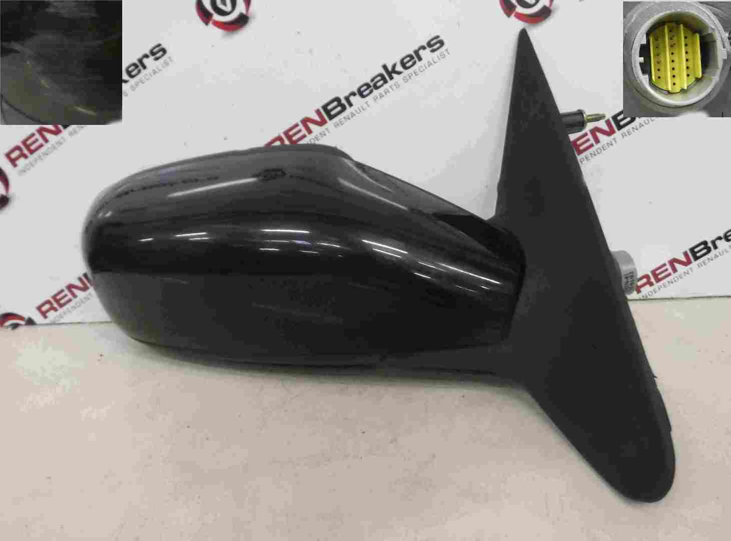 Renault Laguna 2001-2005 Drivers OS Wing Mirror Black 676