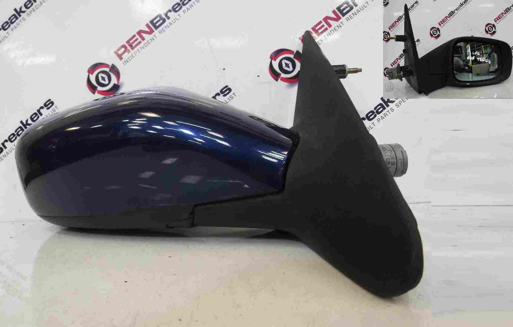 Renault Laguna 2001-2005 Drivers OS Wing Mirror Blue TED44