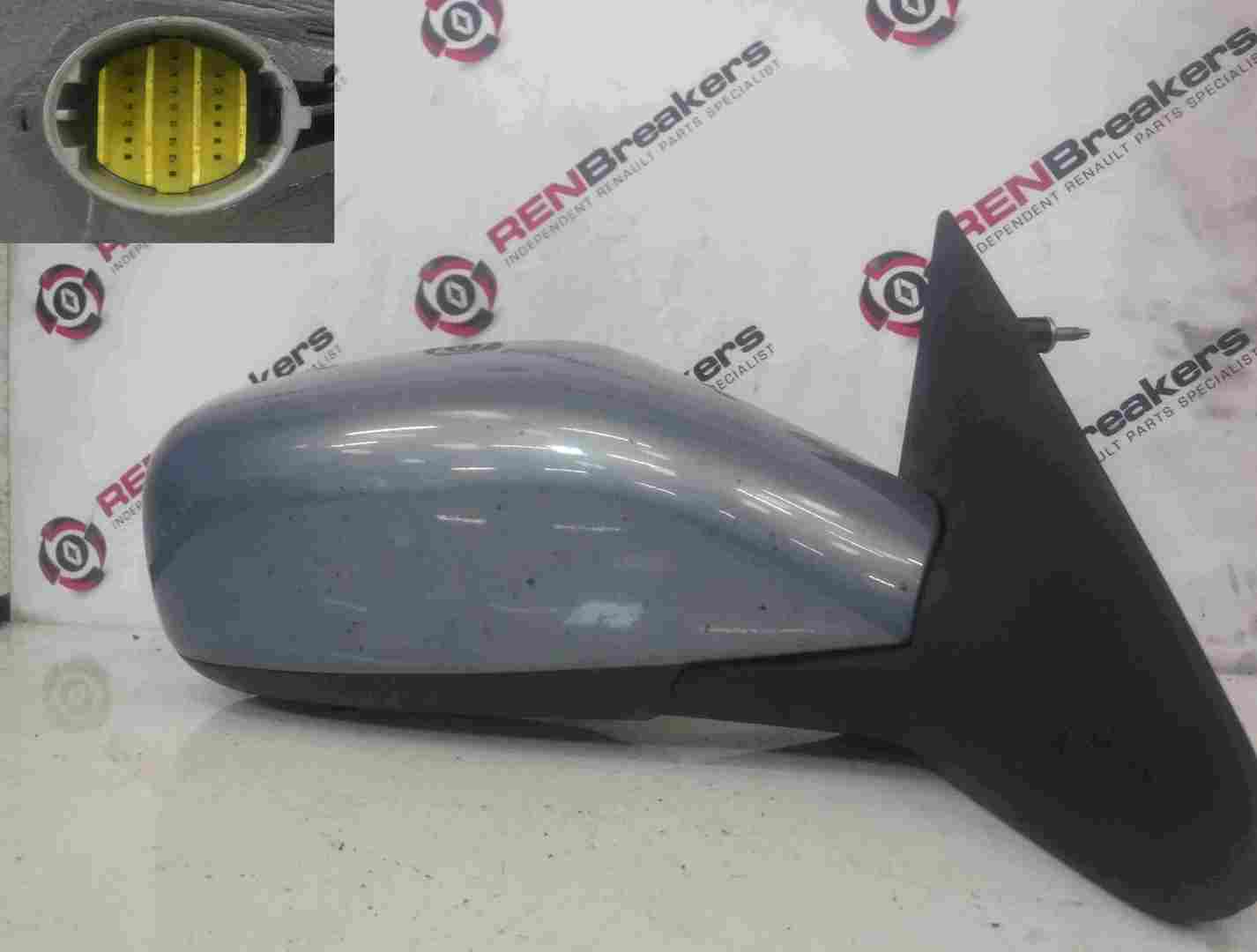Renault Laguna 2001-2005 Drivers OS Wing Mirror Purple Blue TED47 Folding