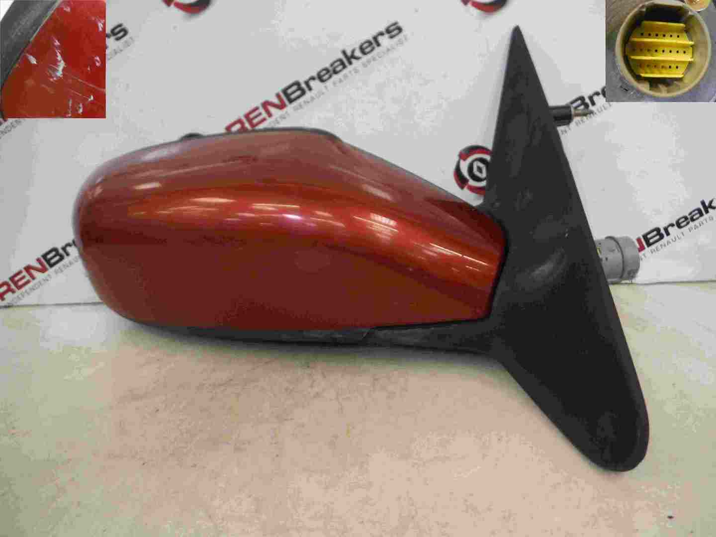 Renault Laguna 2001-2005 Drivers OS Wing Mirror Red TEB76