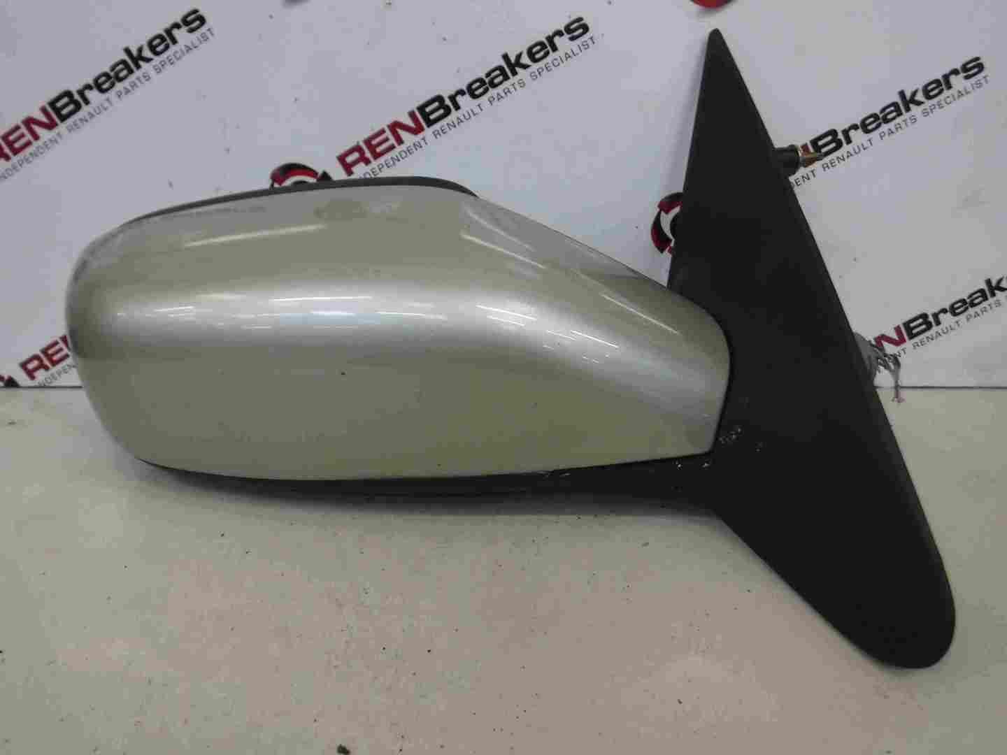 Renault Laguna 2001-2005 Drivers OS Wing Mirror Silver Green MV190 Folding