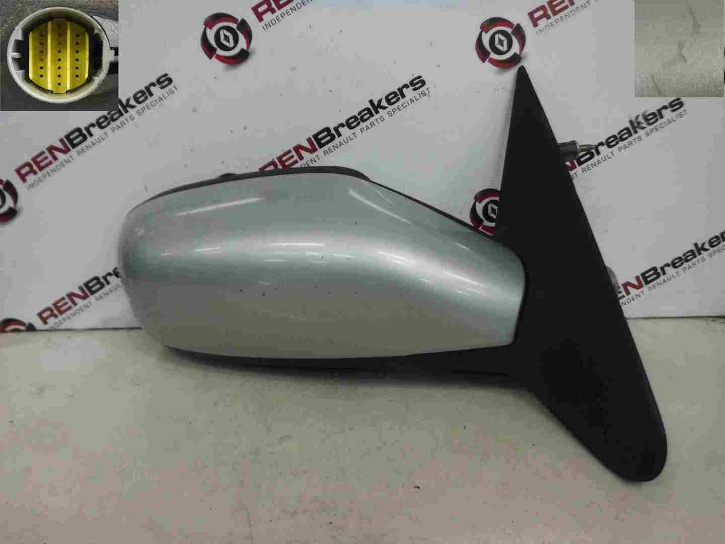 Renault Laguna 2001-2005 Drivers OS Wing Mirror Silver TEB64