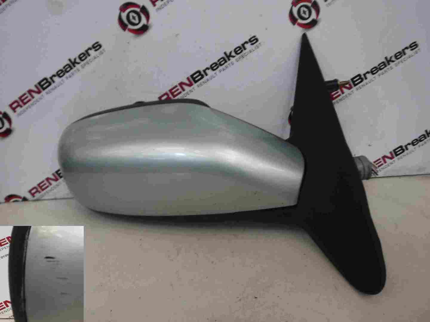 Renault Laguna 2001-2005 Drivers OS Wing Mirror Silver TEB64 Folding