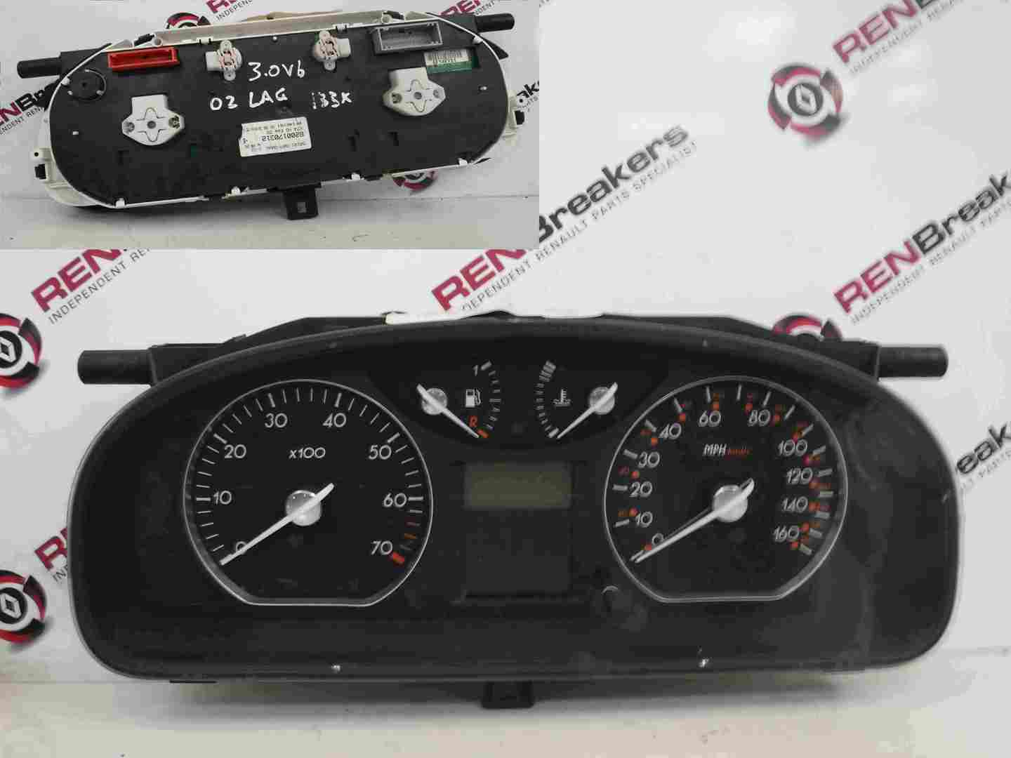 Renault Laguna 2001-2005 Instrument Panel Dials Gauges Clocks Auto 133K Auto