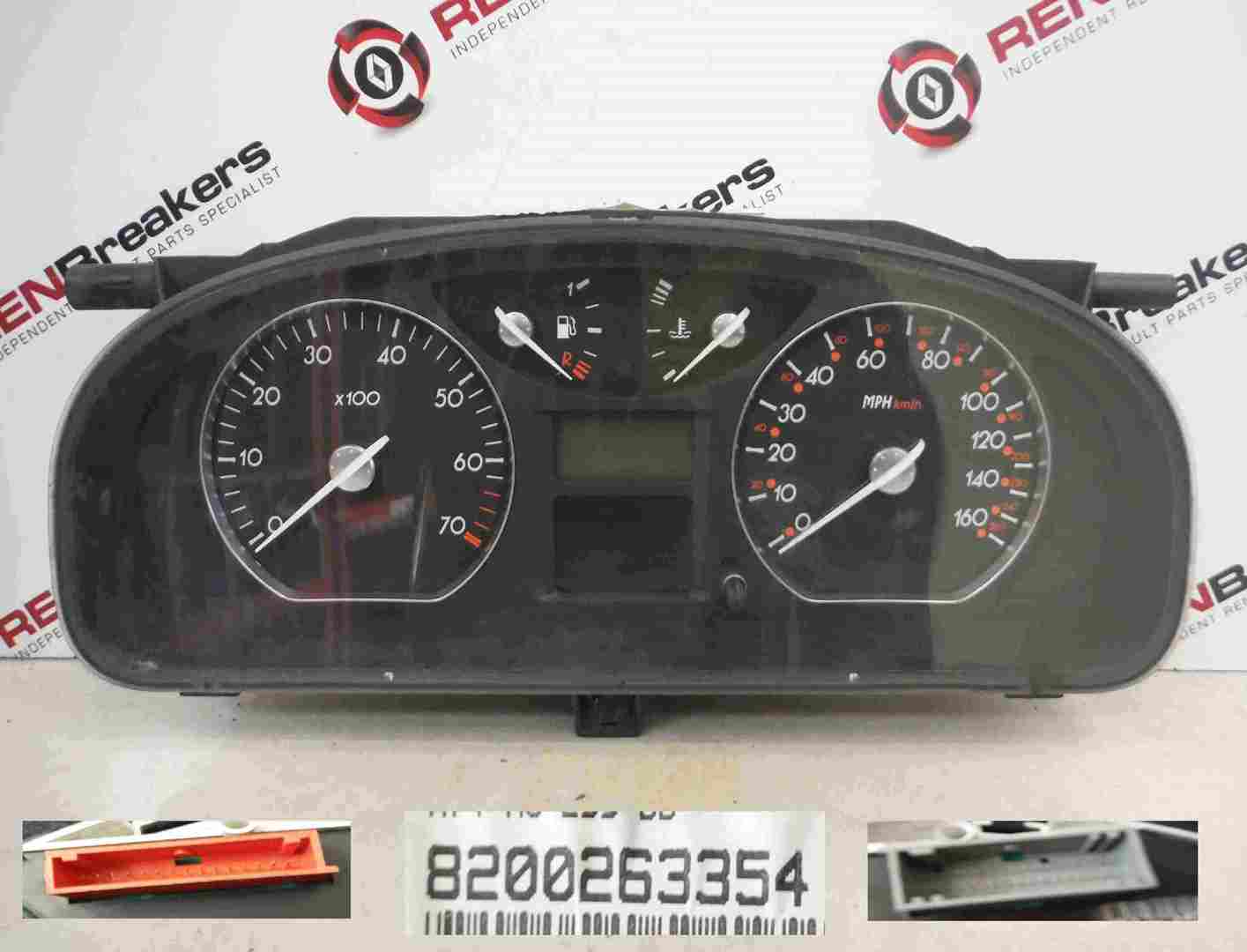 Renault Laguna 2001-2005 Instrument Panel Dials Gauges Speedo 90K 8200263354