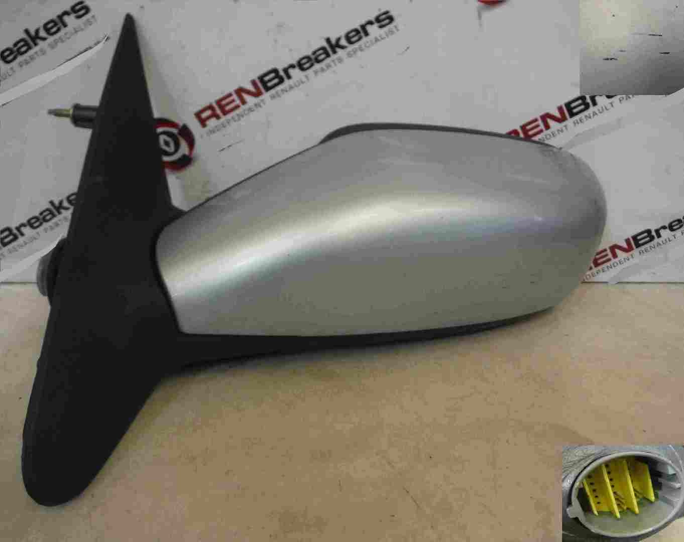 Renault Laguna 2001-2005 Passenger NS Wing Mirror Door Mirror Silver TEB64