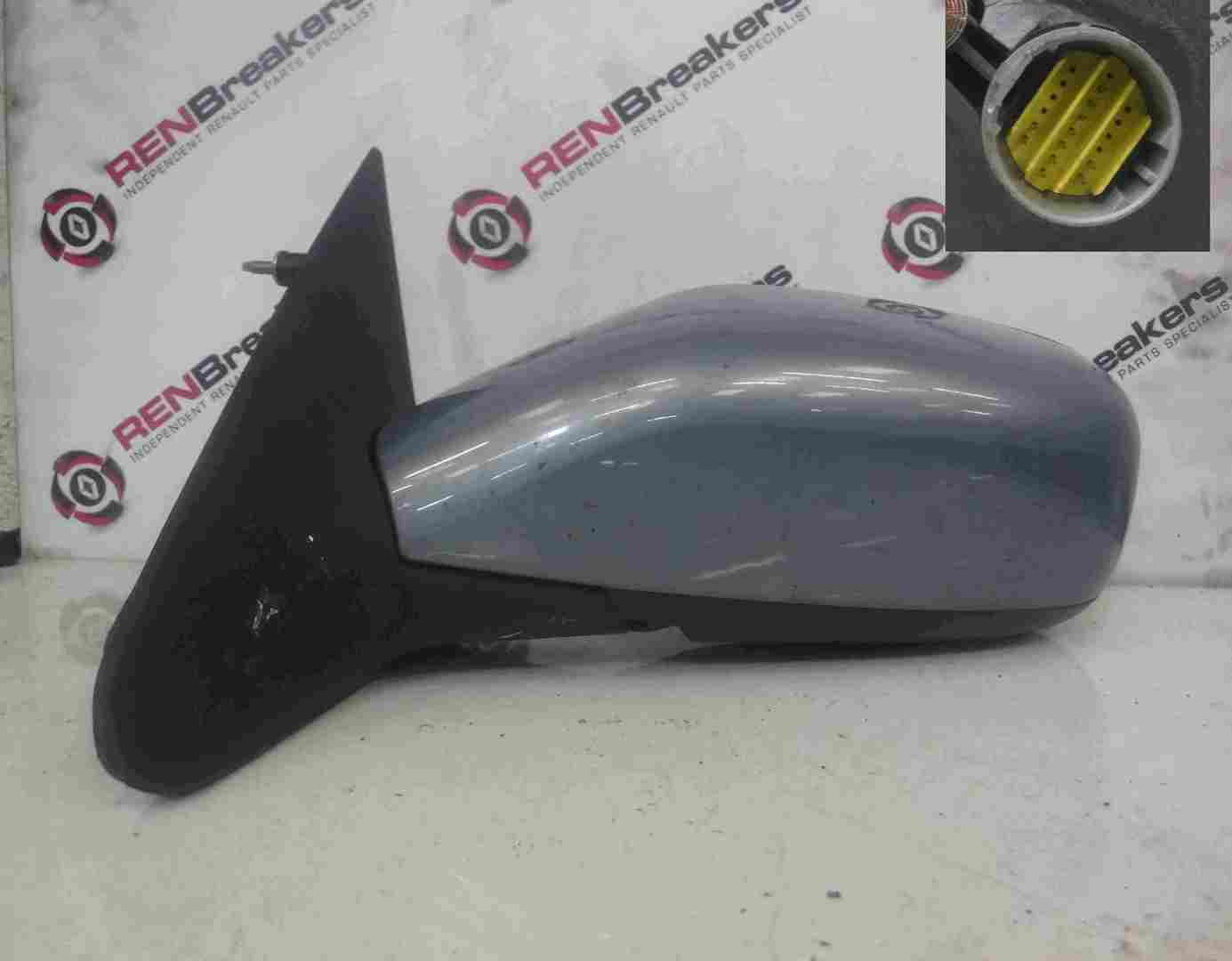 Renault Laguna 2001-2005 Passenger NS Wing Mirror Purple Blue TED47 Folding