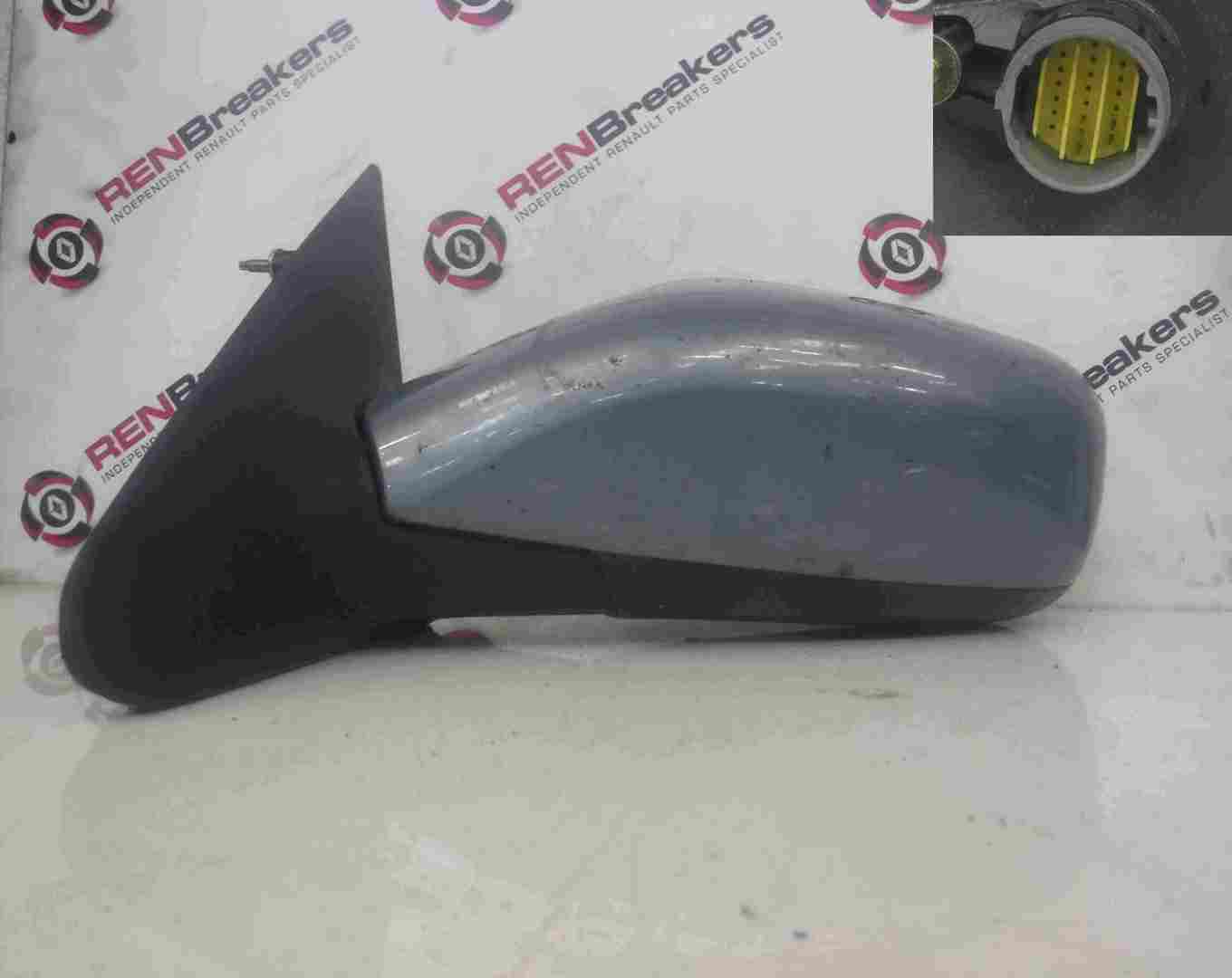 Renault Laguna 2001-2005 Passenger NS Wing Mirror Purple Blue TED47
