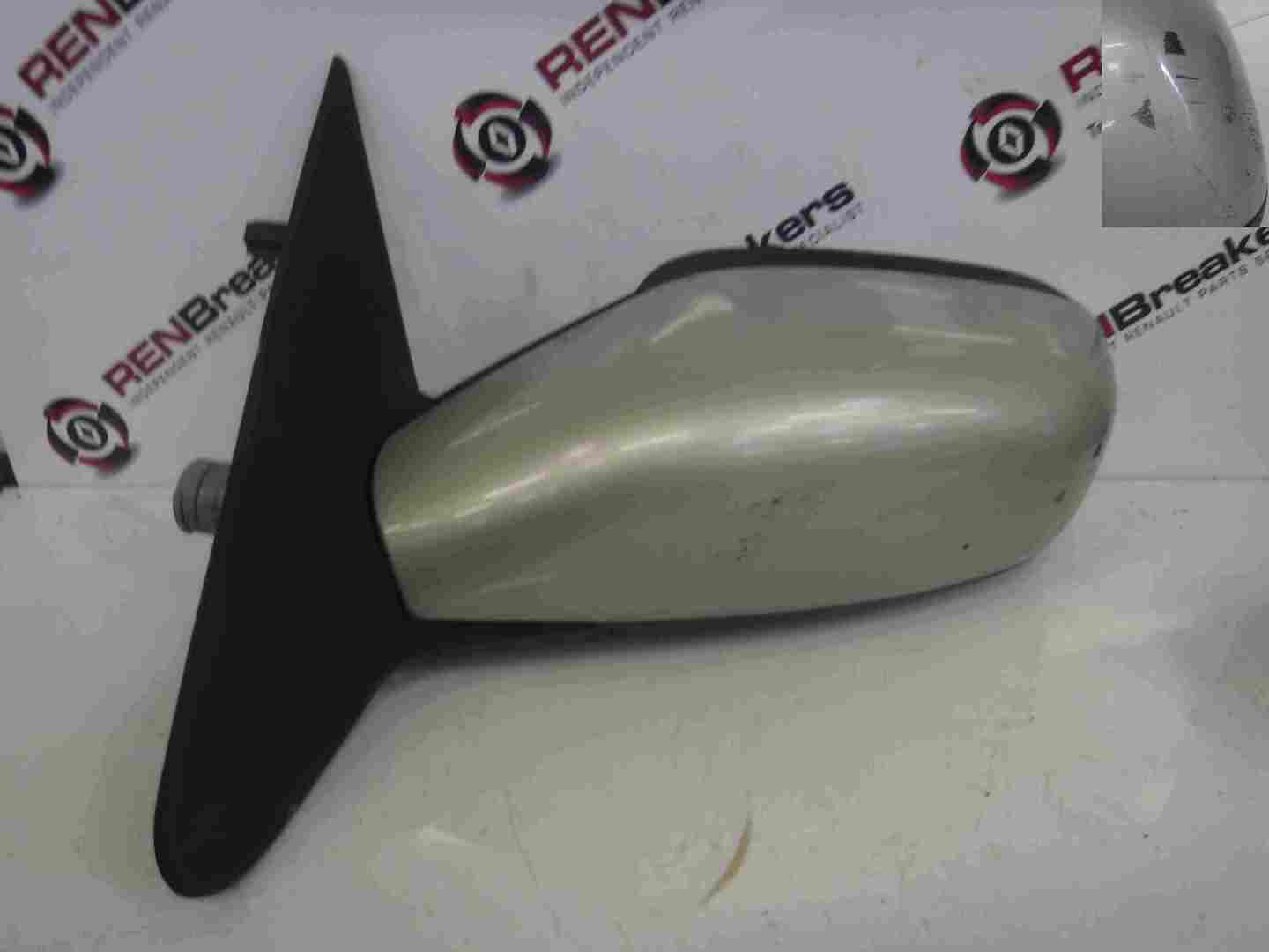 Renault Laguna 2001-2005 Passenger NS Wing Mirror Silver Green MV190
