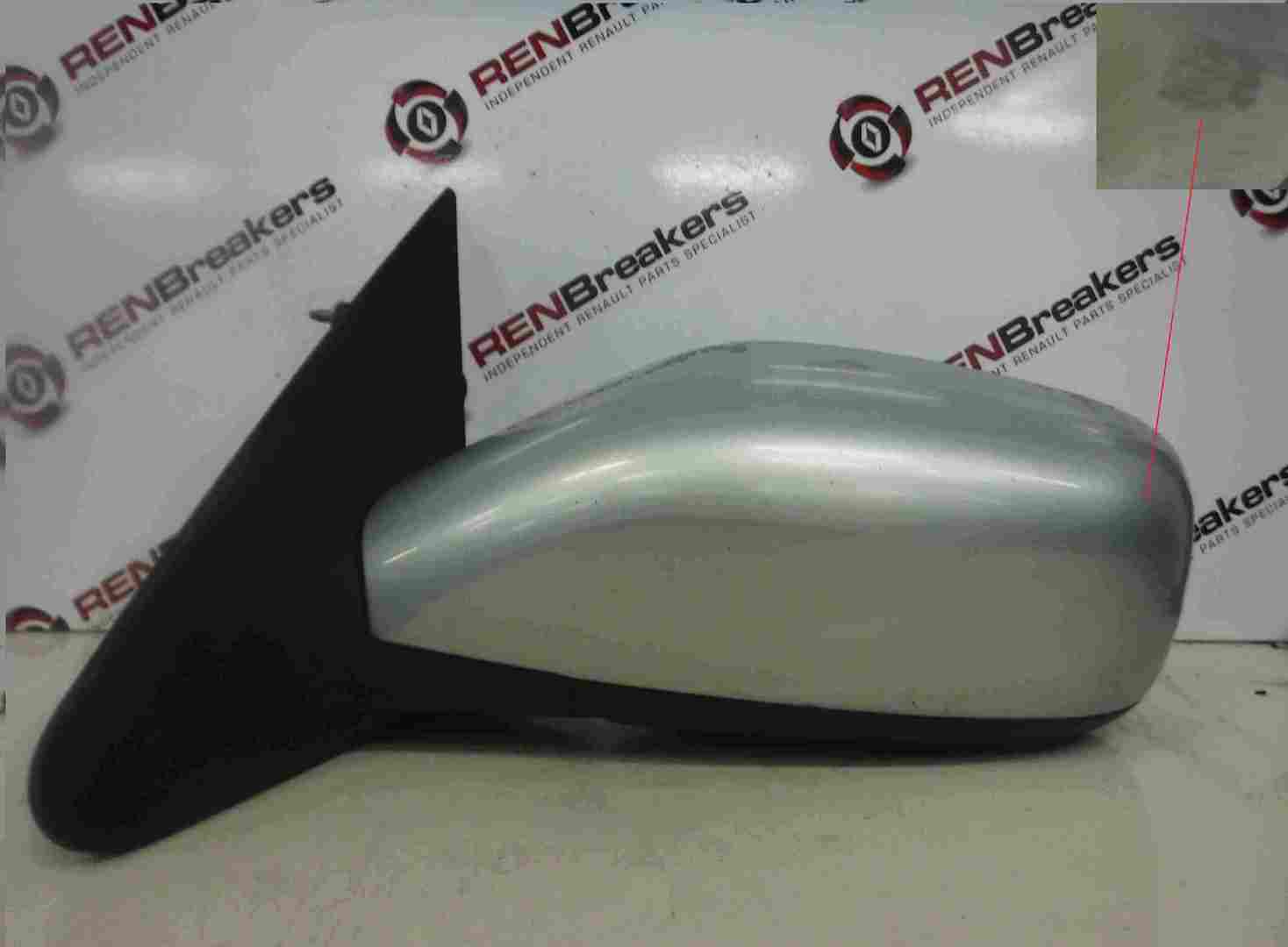 Renault Laguna 2001-2005 Passenger NS Wing Mirror Silver TEB64