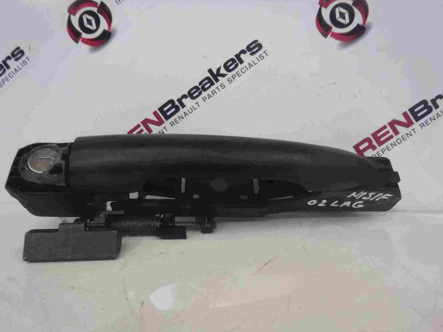 Renault Laguna 2001-2005 Passenger NSF Front Exterior Door Handle Plain Black
