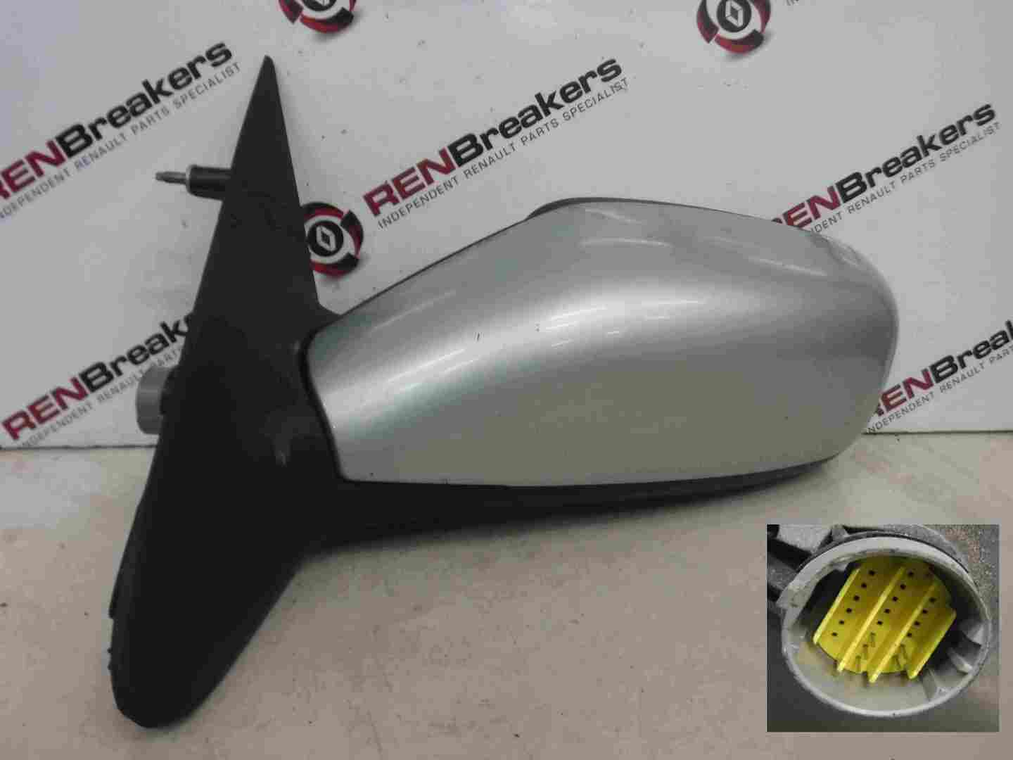 Renault Laguna 2001-2005 Passenger NSF Wing Mirror Silver TEB64