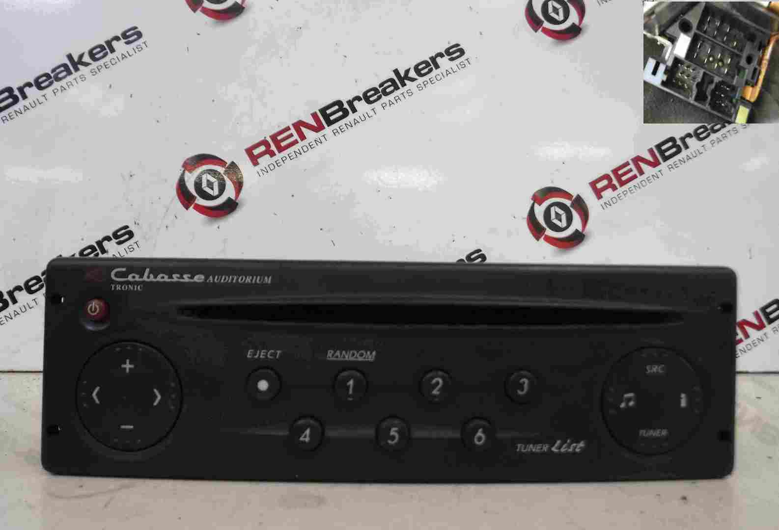 Renault Laguna 2001-2005 Radio Cd Player Tuner List   Code 8200317489