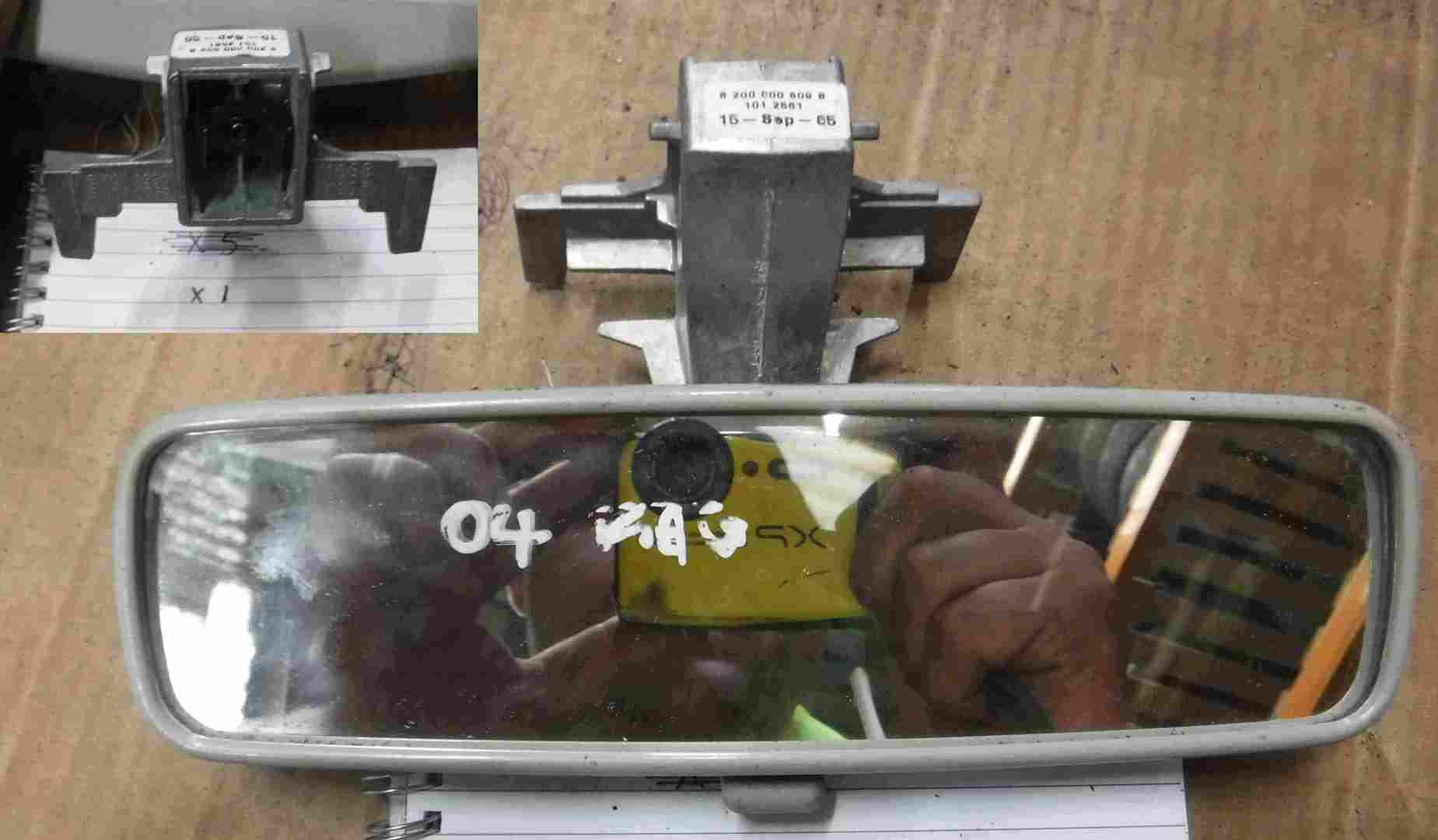 Renault Laguna 2001-2005 Rear View Mirror Cream 8200000509