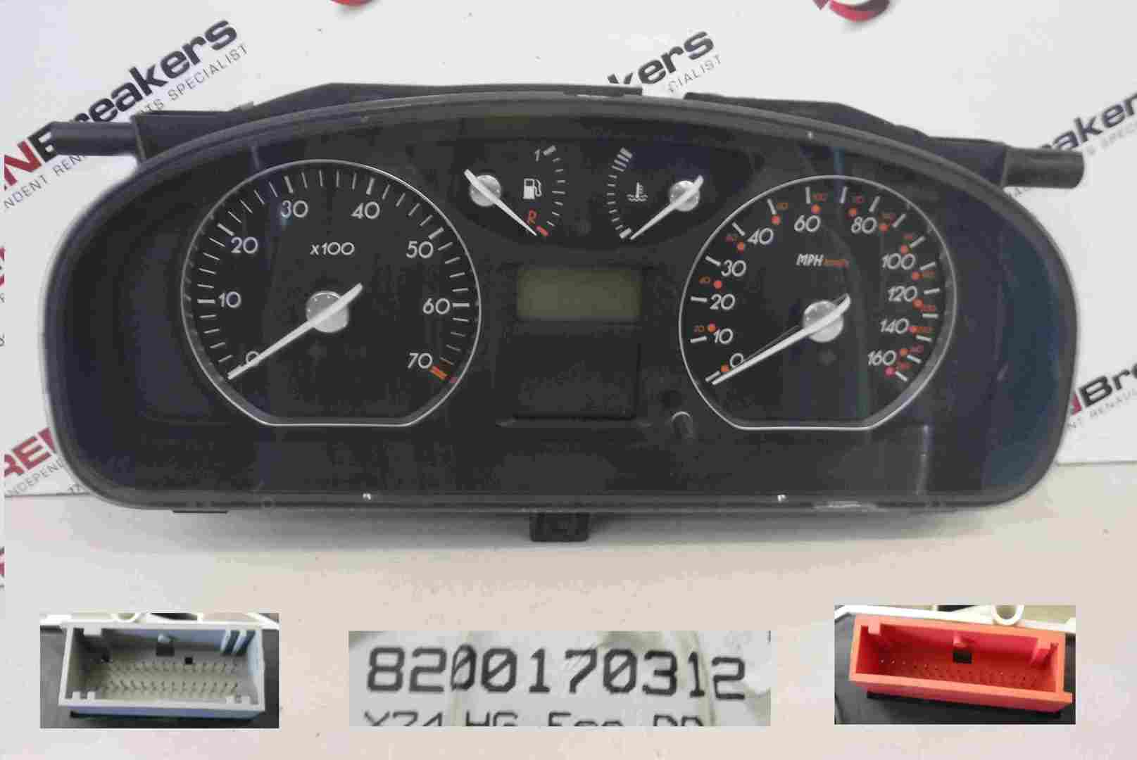 Renault Laguna 2001-2006 Instrument Panel Dials Gauges Clocks 106K