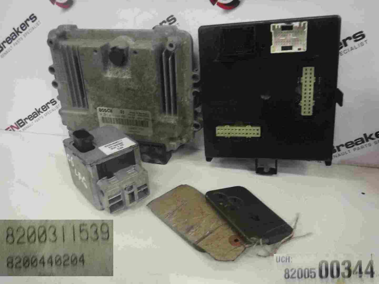 Renault Laguna 2001-2007 1.9 dCi ECU Set Kit UCH BCM BSI + Key Card
