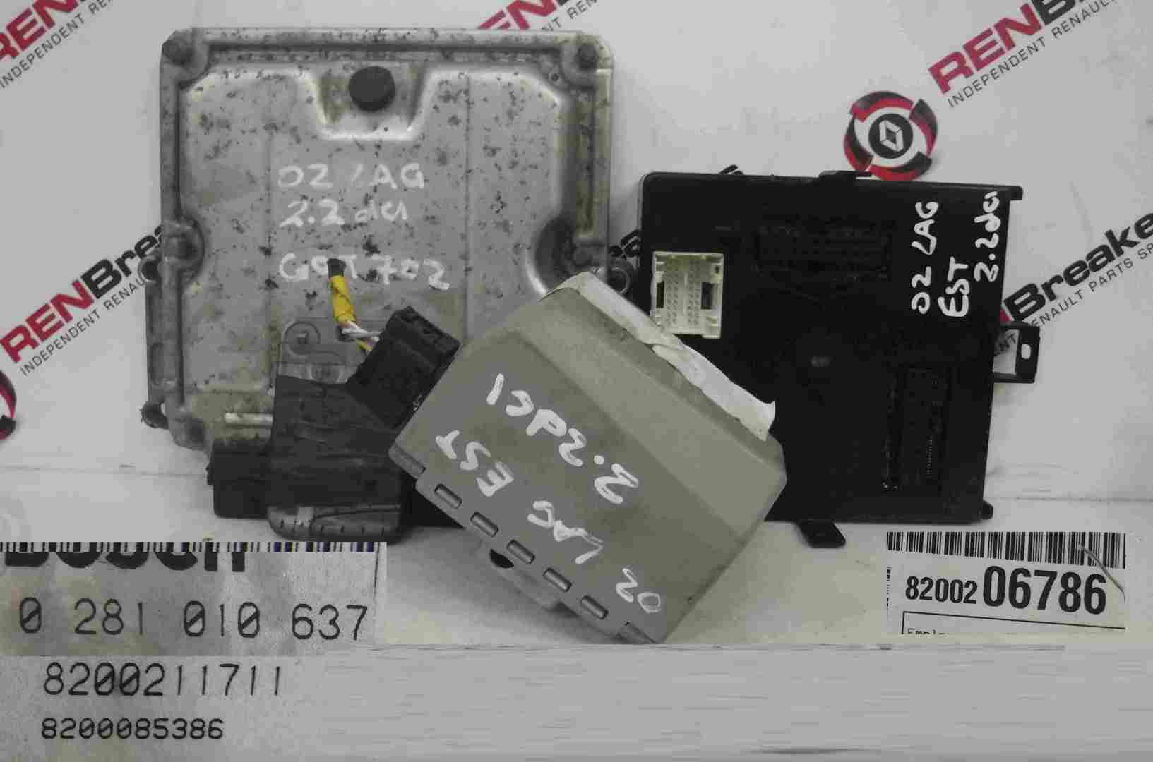 Renault Laguna 2001-2007 2.2 dCi ECU Set Kit UCH BCM Immobliser 8200211711