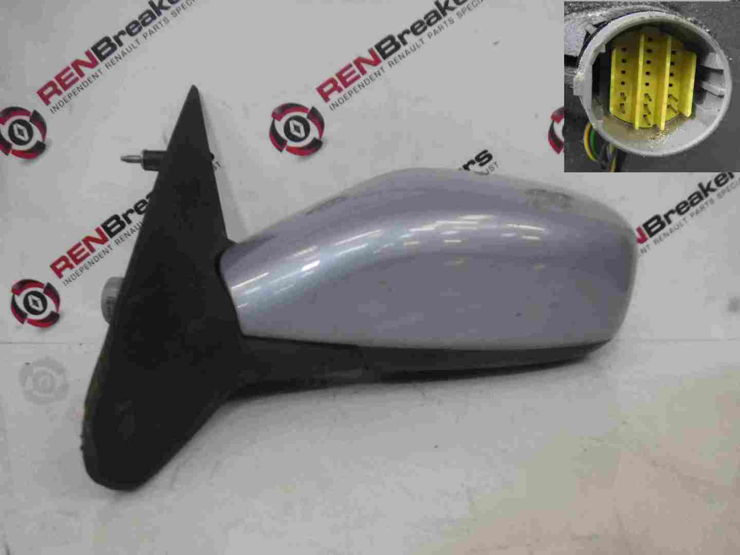 Renault Laguna 2001-2007 Passenger NS Wing Mirror Silver TEB65