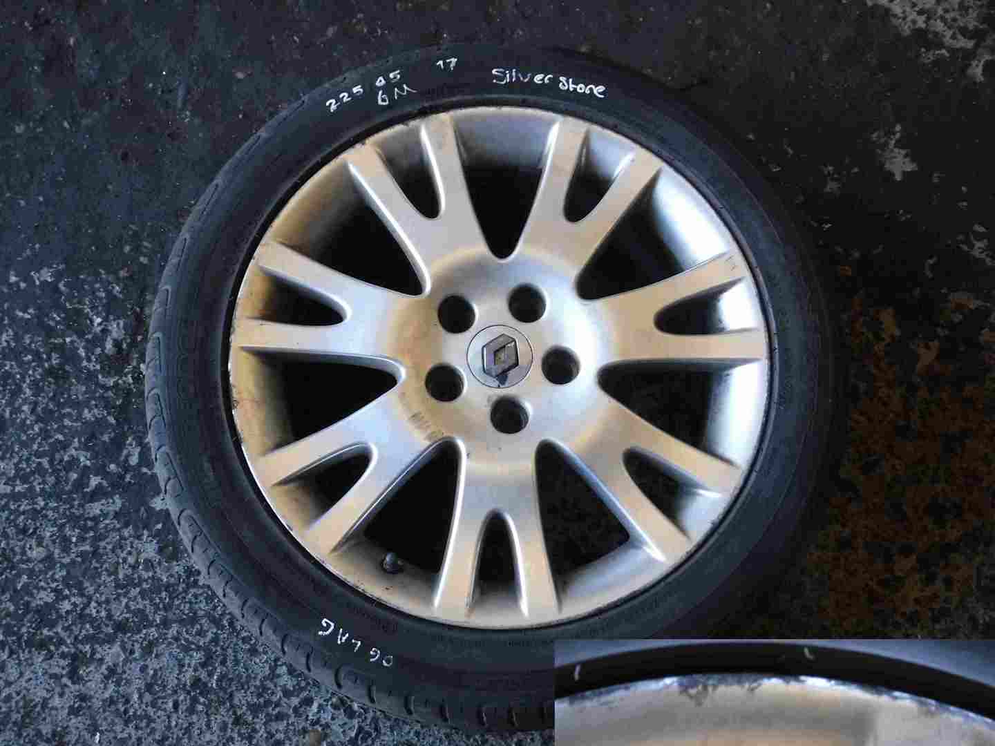Renault Laguna 2001-2007 Silverstone Alloy Wheel 225 45 17 7mm Tread x1