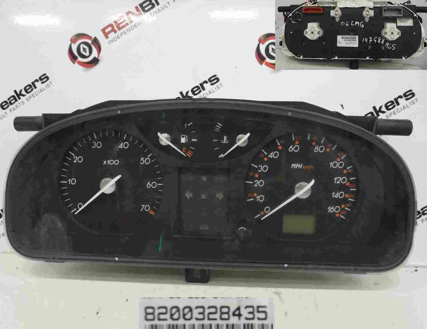 Renault Laguna 2002-2005 Instrument Panel Dials Gauges Clocks 147K 8200328435