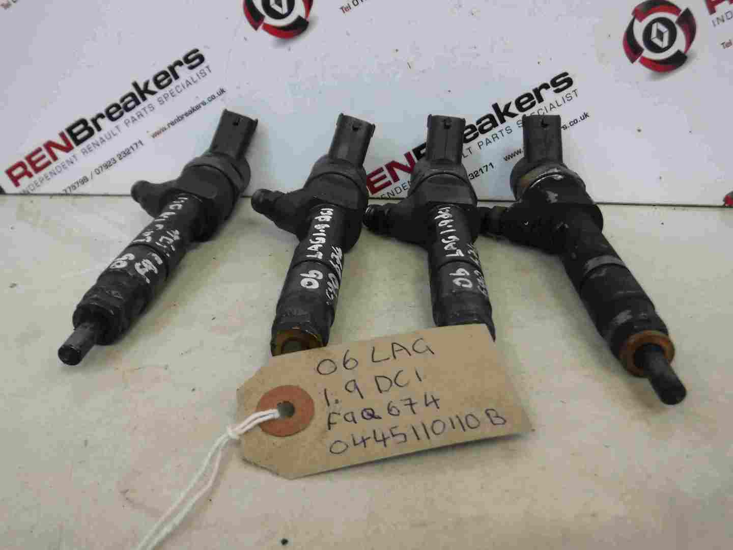 Renault Laguna 2005-2007 1.9 dCi Diesel Fuel Injectors X4 Set