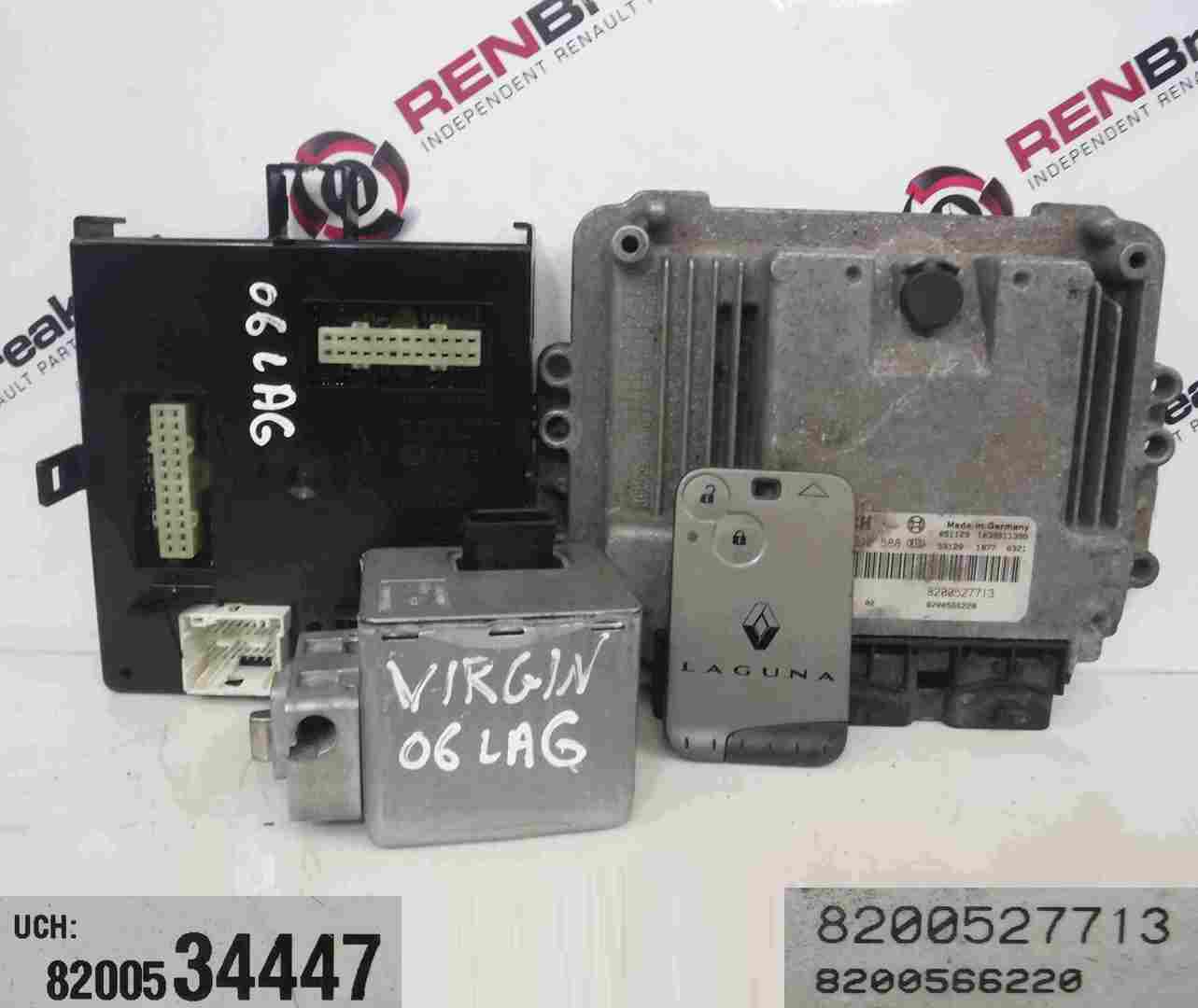 Renault Laguna 2005-2007 1.9 dCi ECU SET UCH BCM Immobiliser + Key Card 130bhp