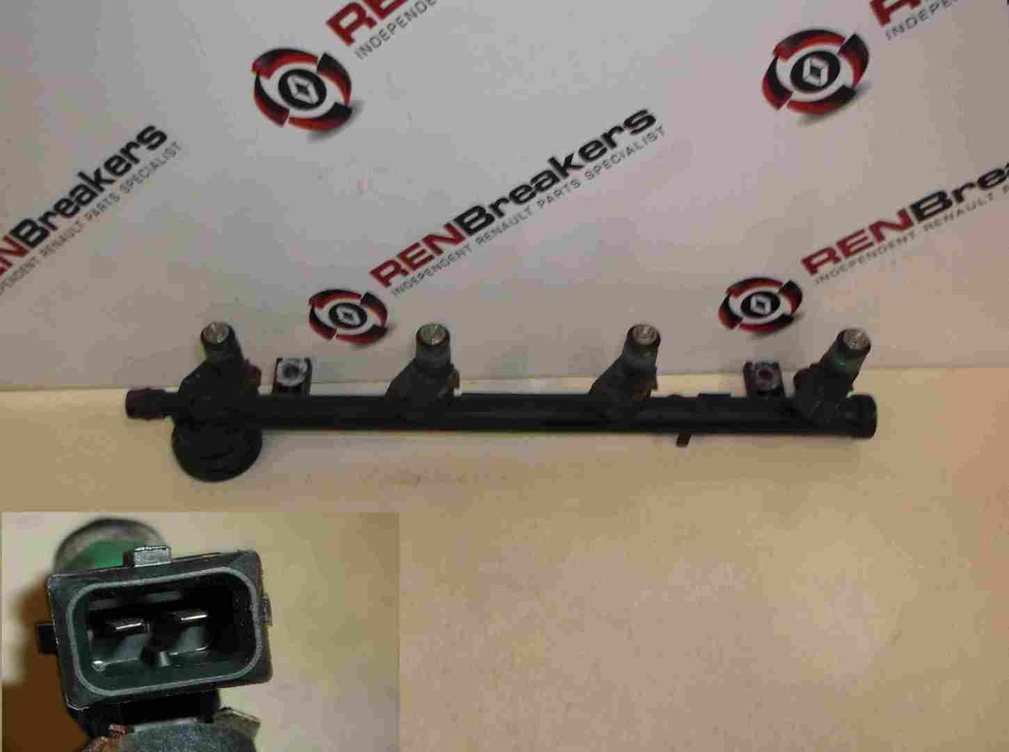 Renault Laguna 2005-2007 2.0 16v Petrol Fuel Rail Injectors Set + Rail