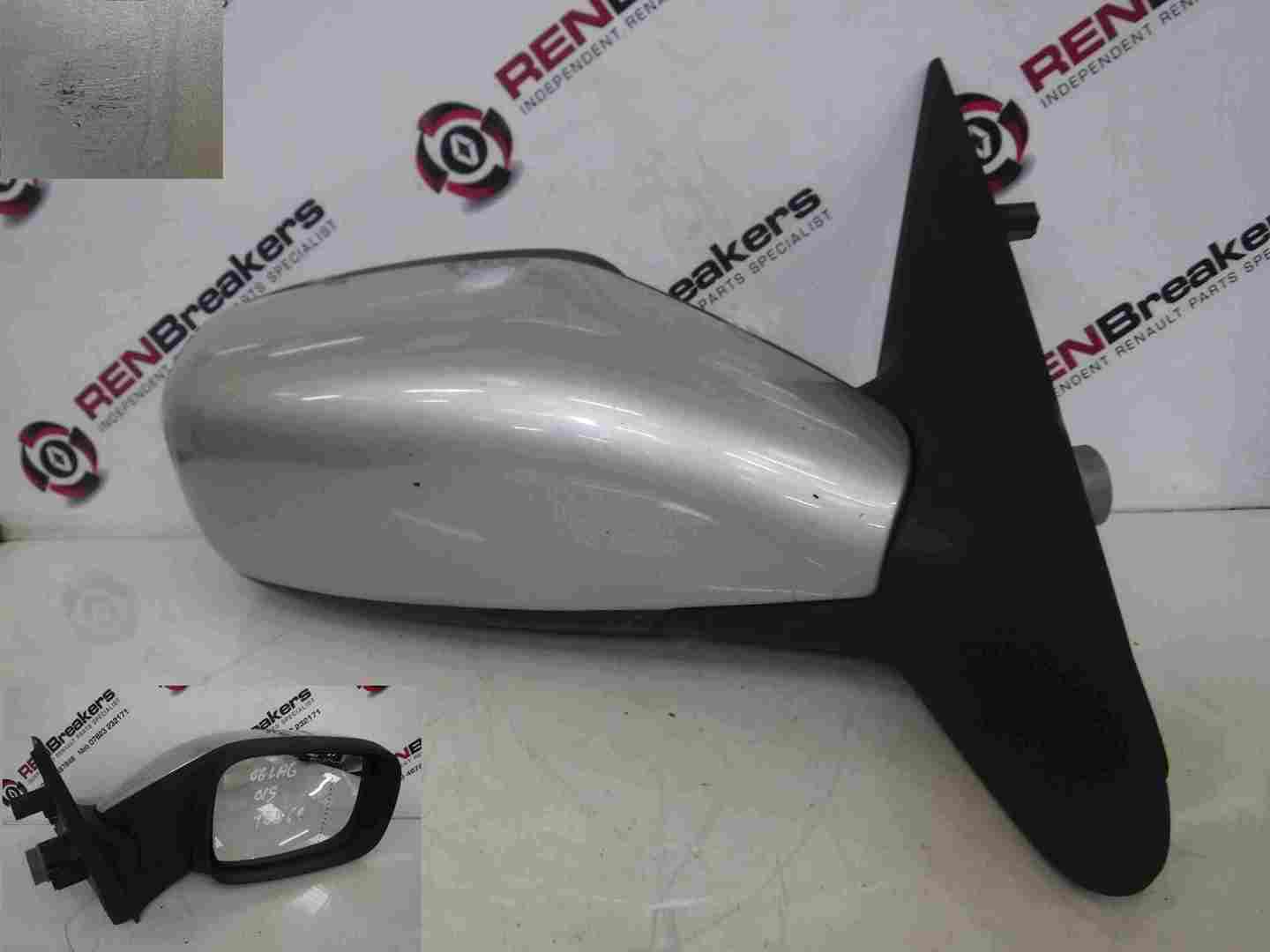 Renault Laguna 2005-2007 Drivers OS Wing Mirror Door Mirror Silver TED69
