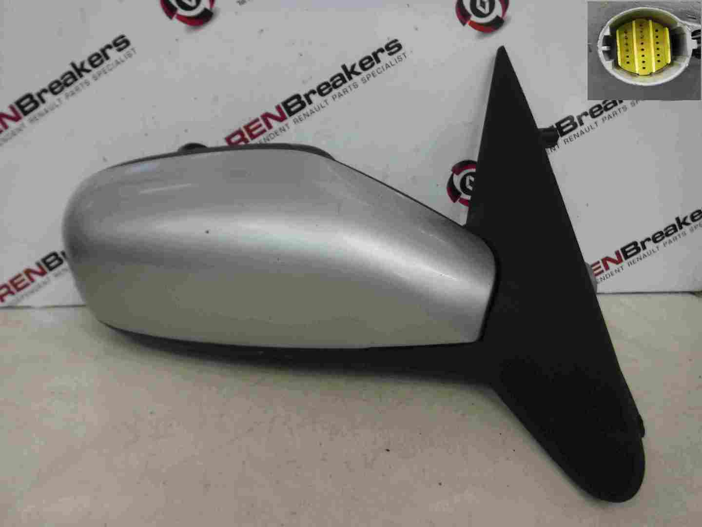Renault Laguna 2005-2007 Drivers OS Wing Mirror Silver TED69