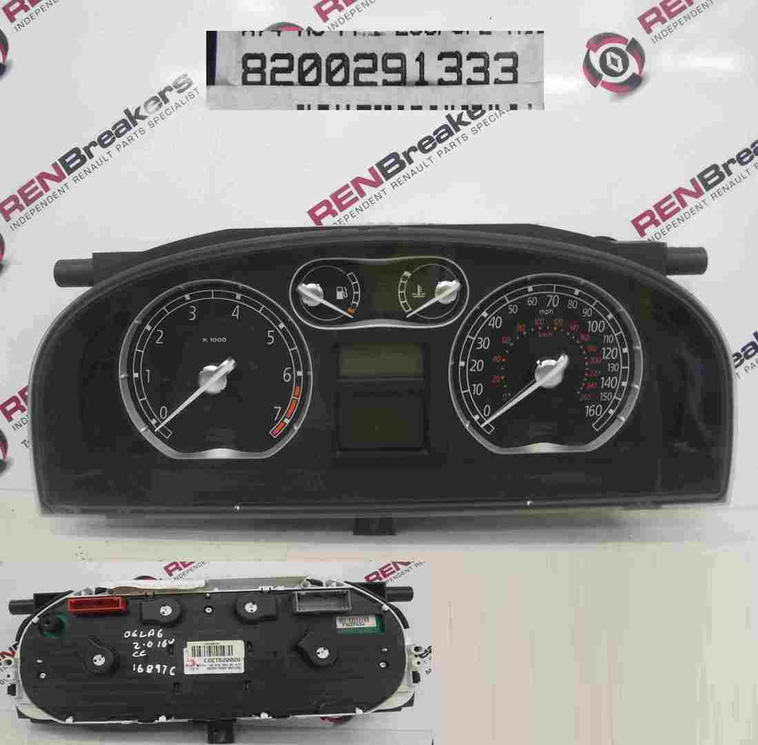 Renault Laguna 2005-2007 Instrument Panel Dials Clocks 168K 8200291333