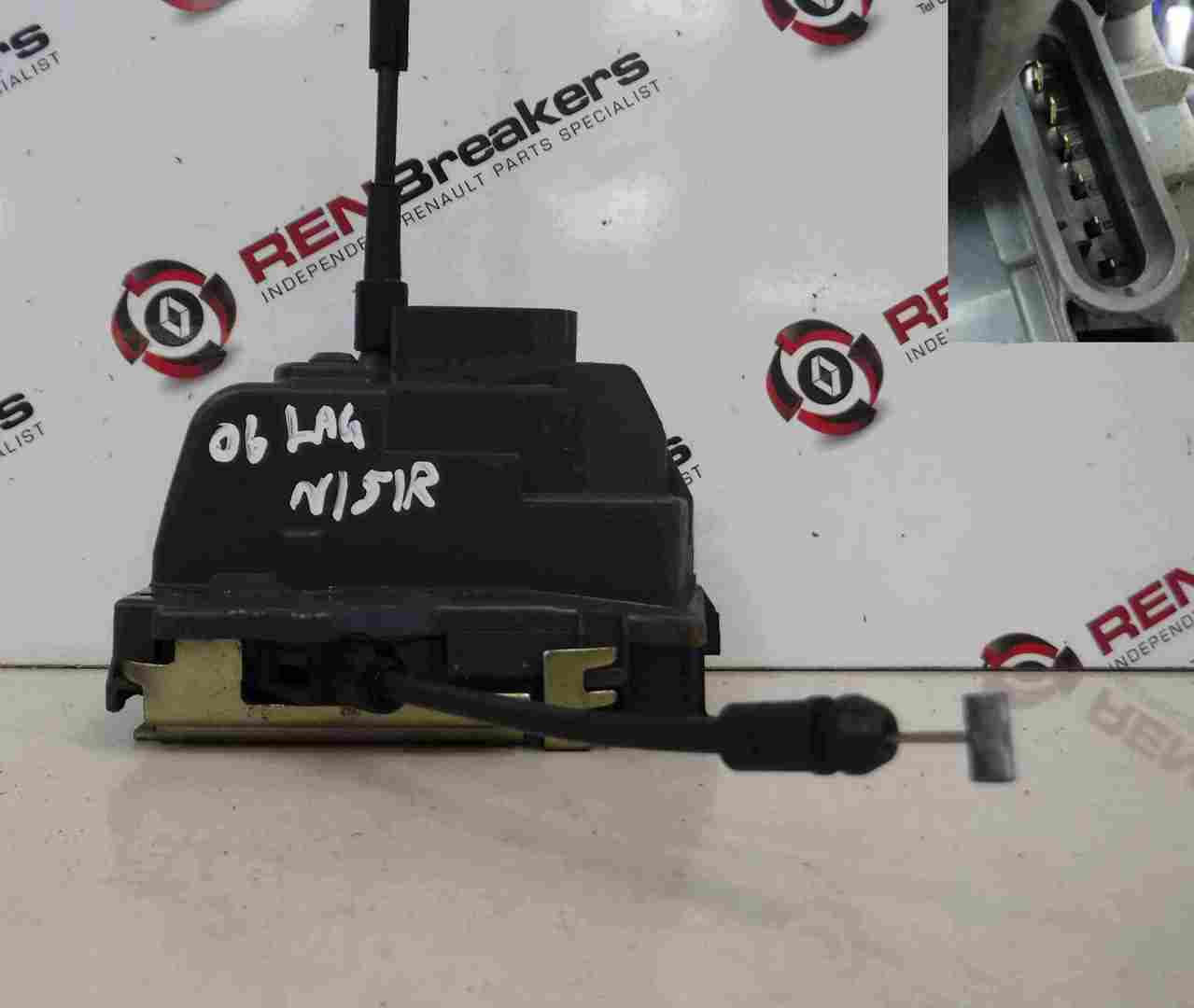 Renault Laguna 2005-2007 Passenger NSR Rear Door Lock Mechanism