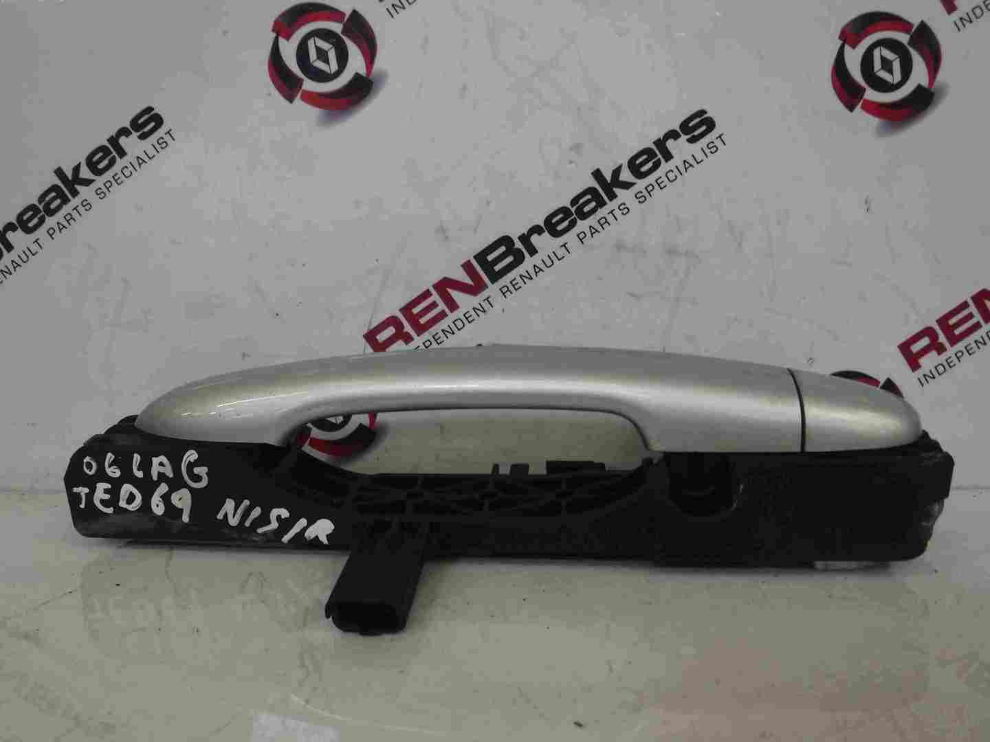 Renault Laguna 2005-2007 Passenger NSR Rear Exterior Door Handle Silver TED69
