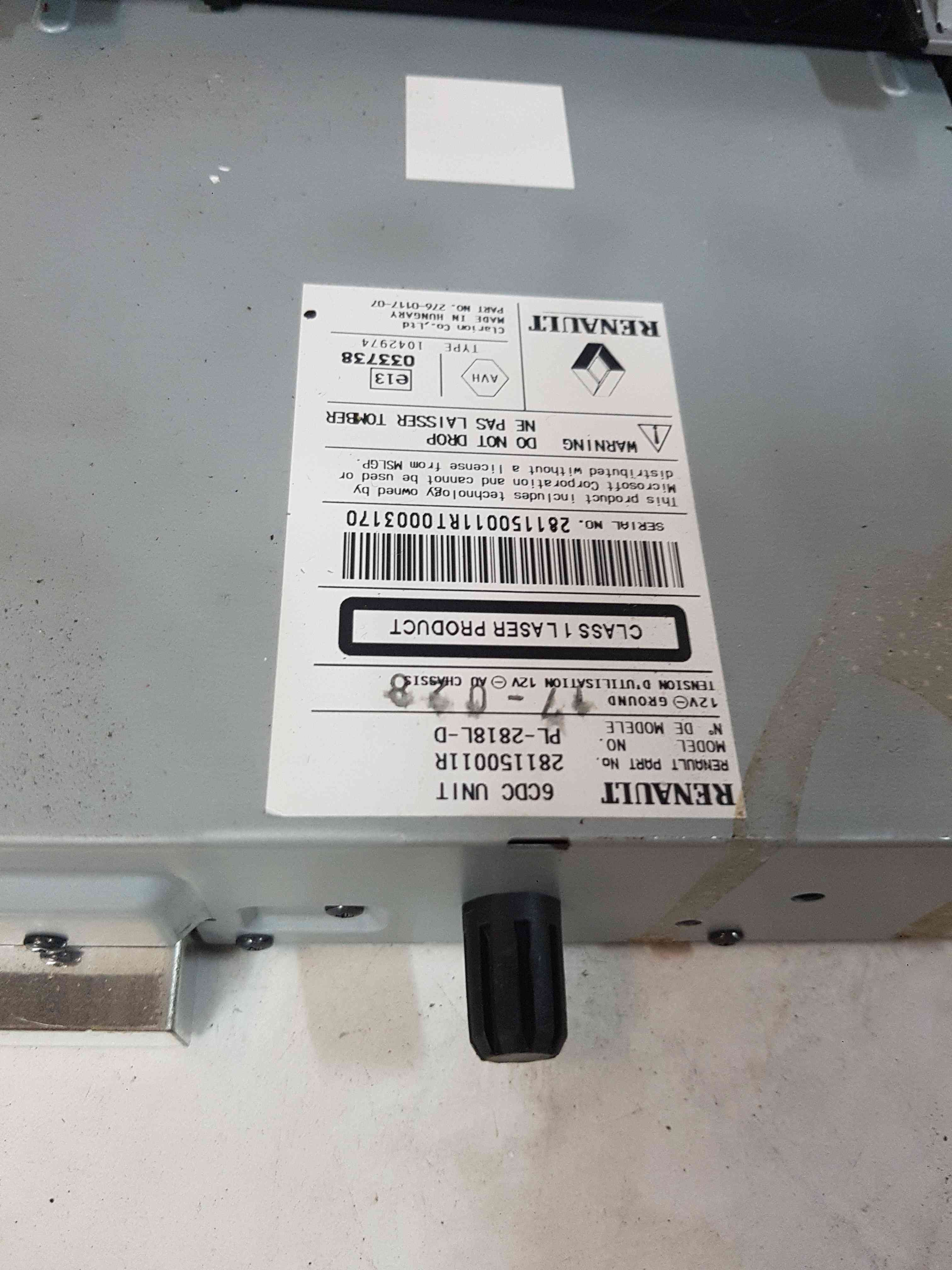Thumb 4 Renault Laguna 2007-2012 Radio Cd Player Bosch 281150011R