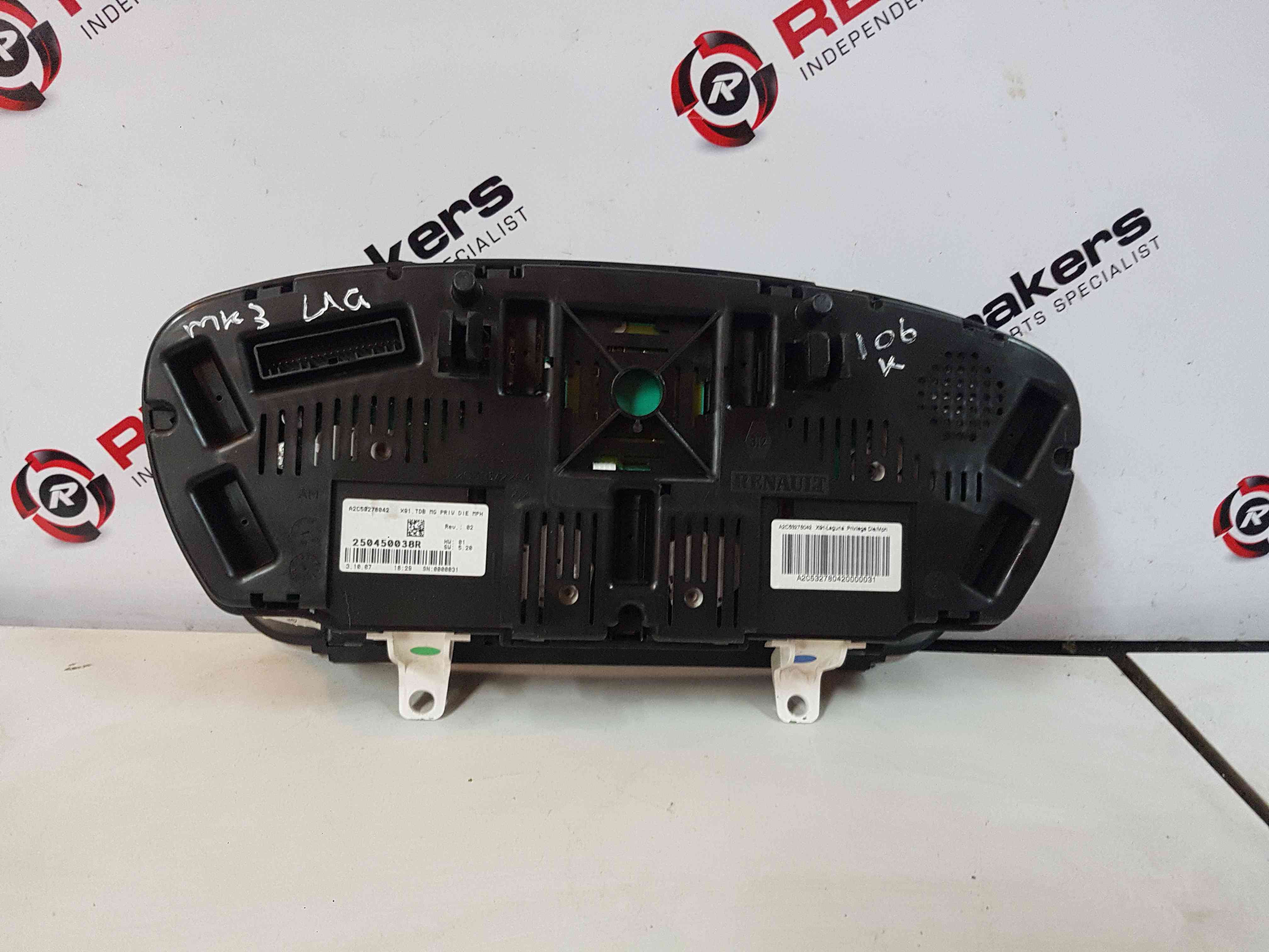 Thumb 5 Renault Laguna MK3 2007-2010 Instrument Panel Dials Gauges Speedo Clocks 