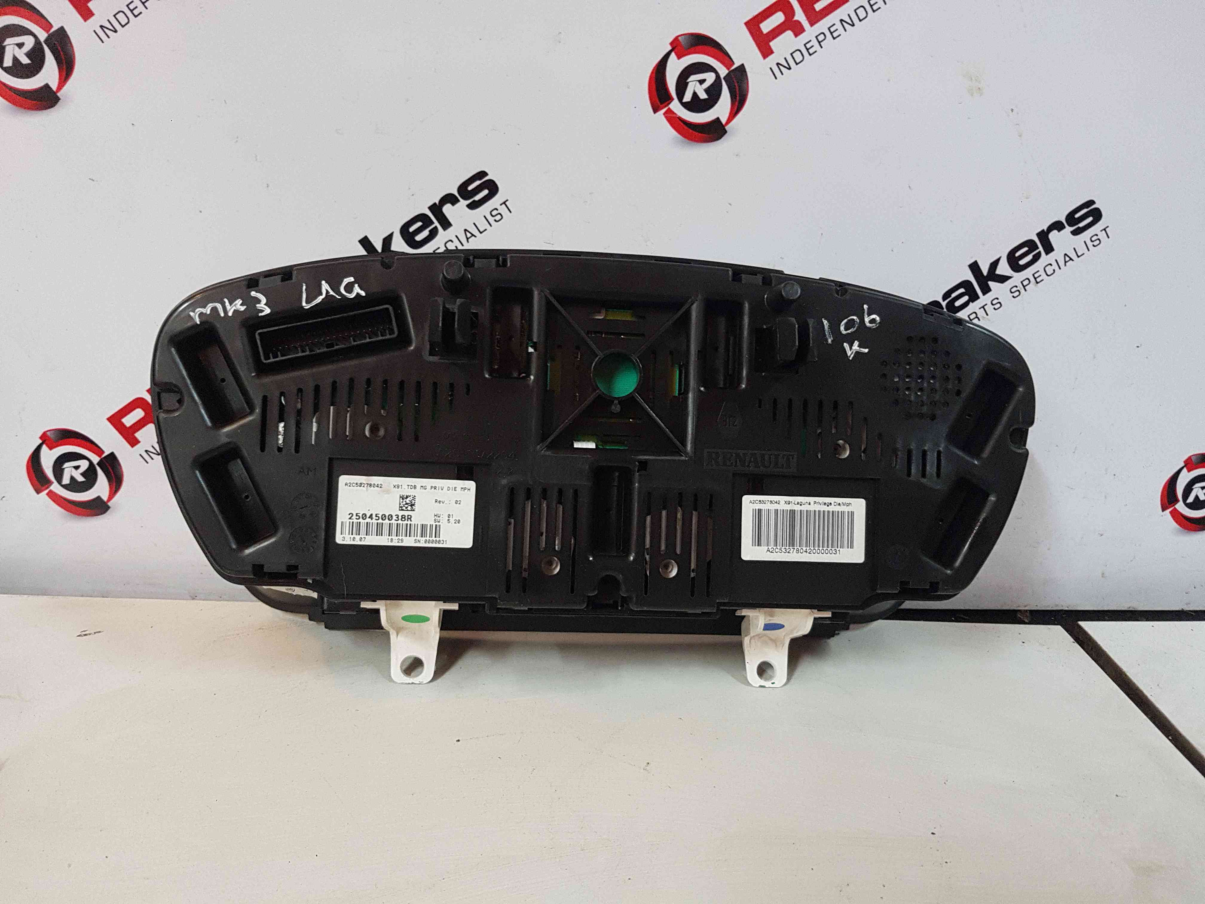 Thumb 6 Renault Laguna MK3 2007-2010 Instrument Panel Dials Gauges Speedo Clocks 