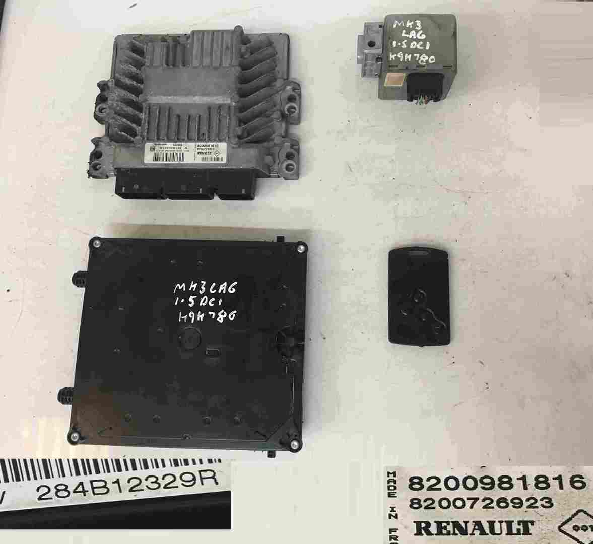 Renault Laguna MK3 2007-2012 1.5 DCi ECU SET UCH BCM Immobiliser + Key Card