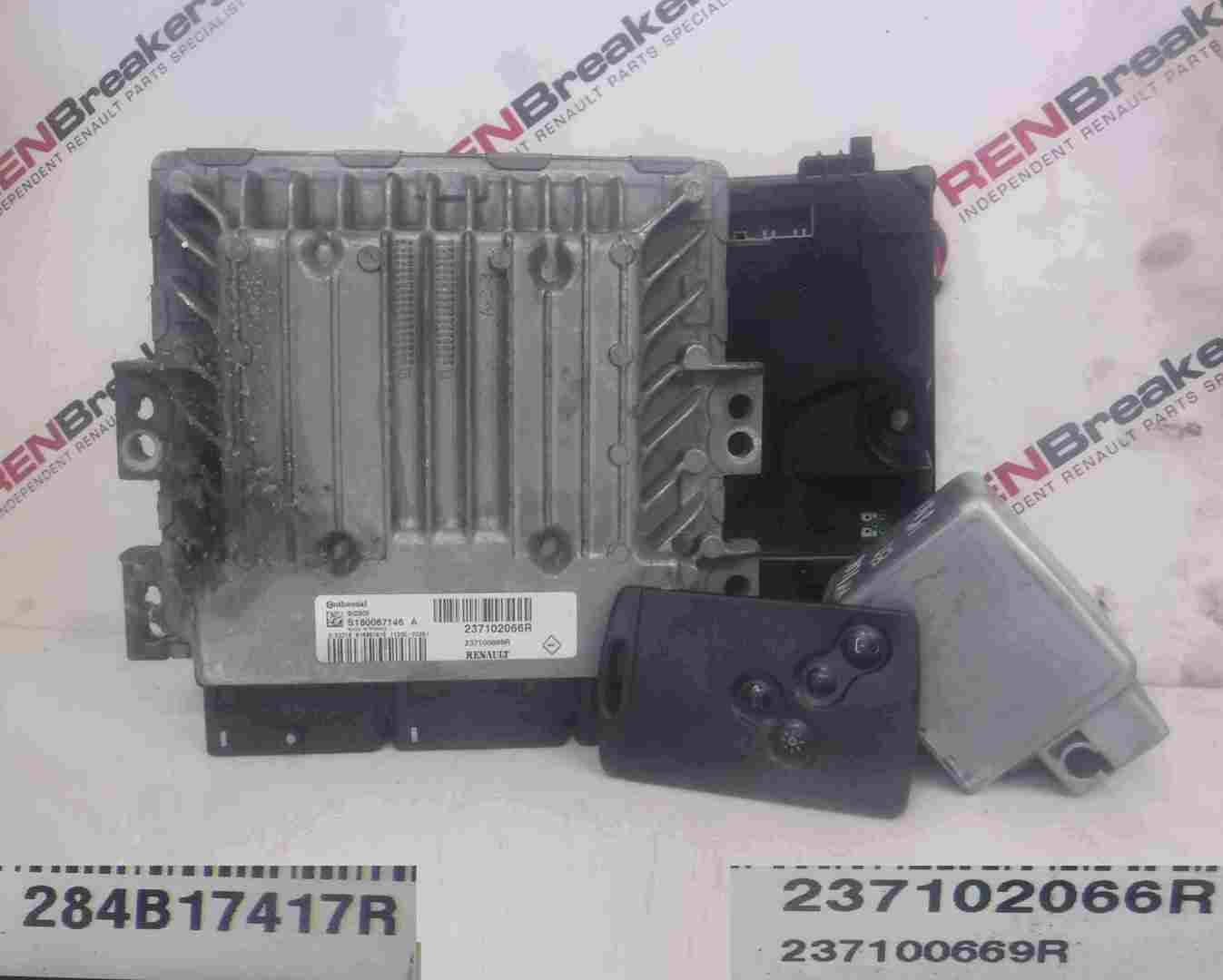 Renault Laguna MK3 2007-2012 1.5 dCi ECU SET UCH BCM Steering Lock + Key Card
