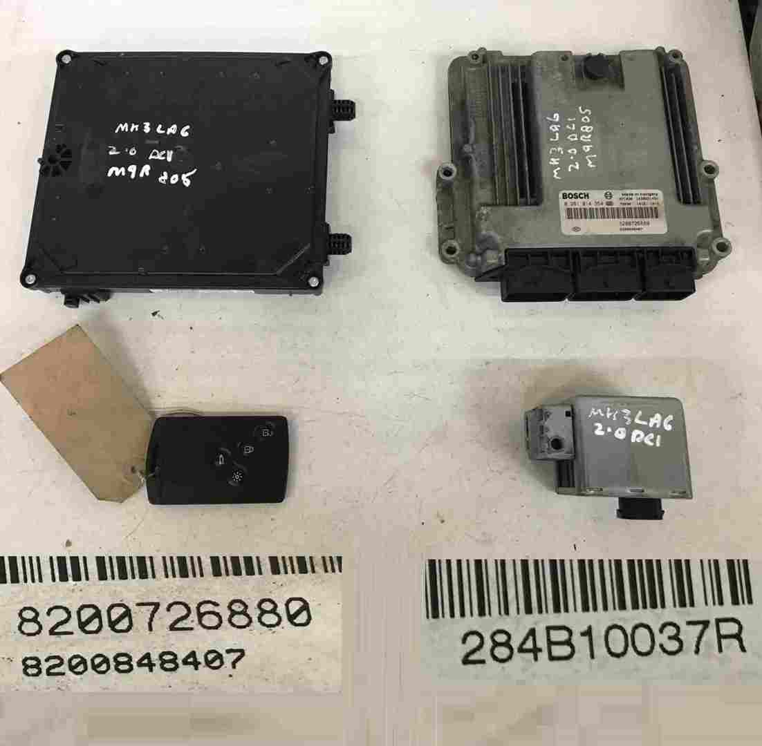 Renault Laguna MK3 2007-2012 2.0 DCi ECU SET UCH BCM Steering Lock   Key Card