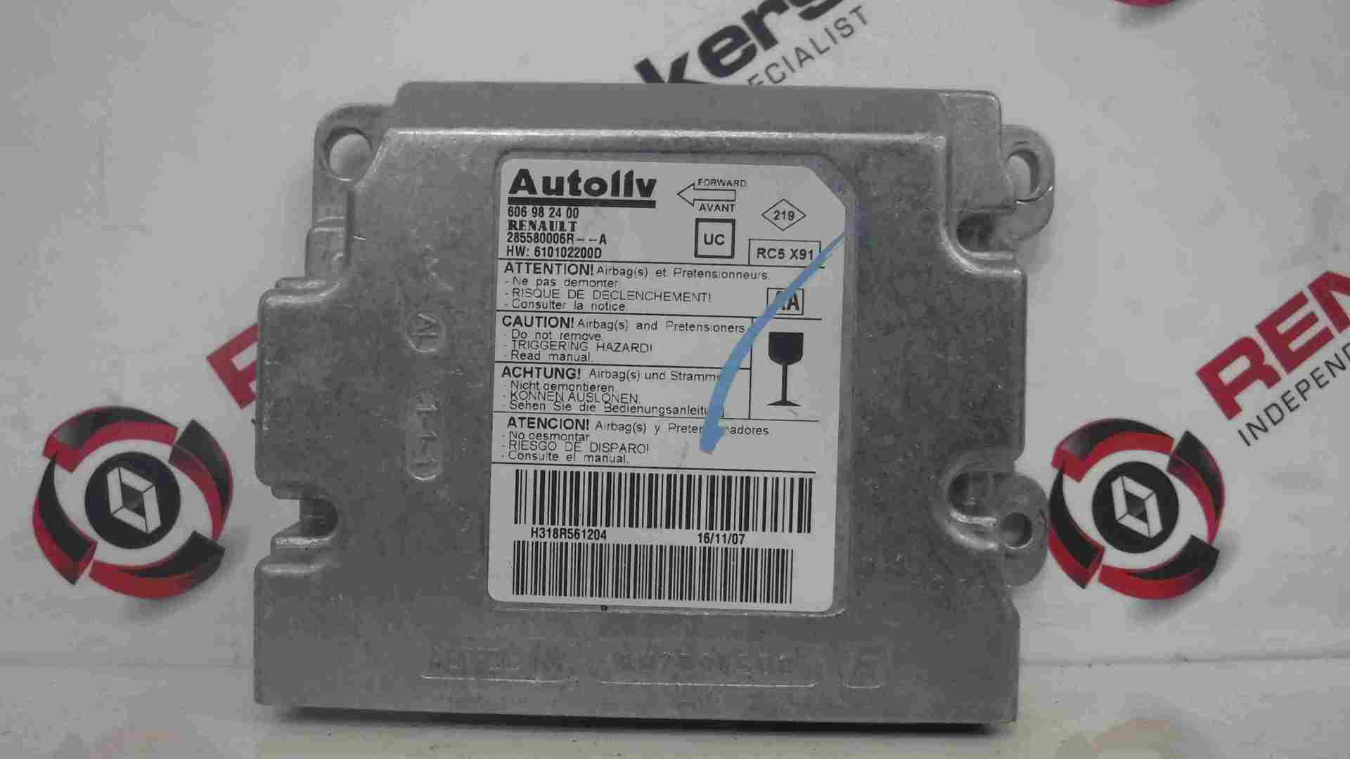 Renault Laguna MK3 2007-2012 Airbag ECU Module Computer 285580006r