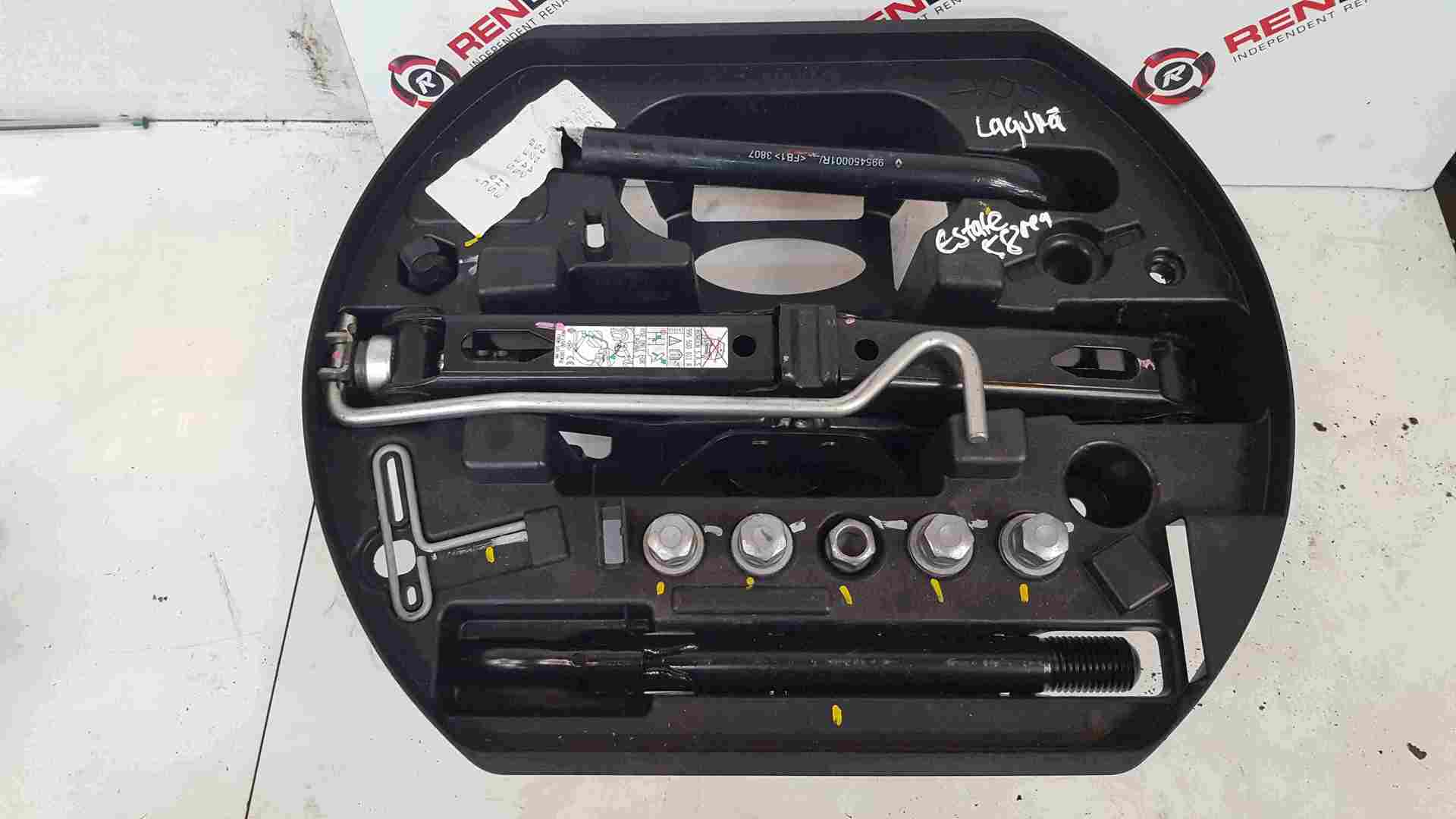 Thumb 3 Renault Laguna MK3 2007-2012 Spare Wheel Jack SET No Towing EYE